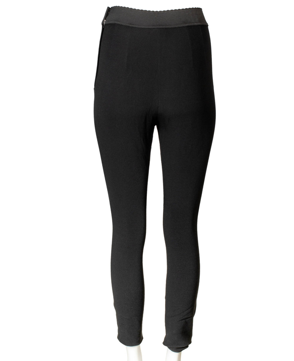 VINTAGE BLACK CROPPED PANTS