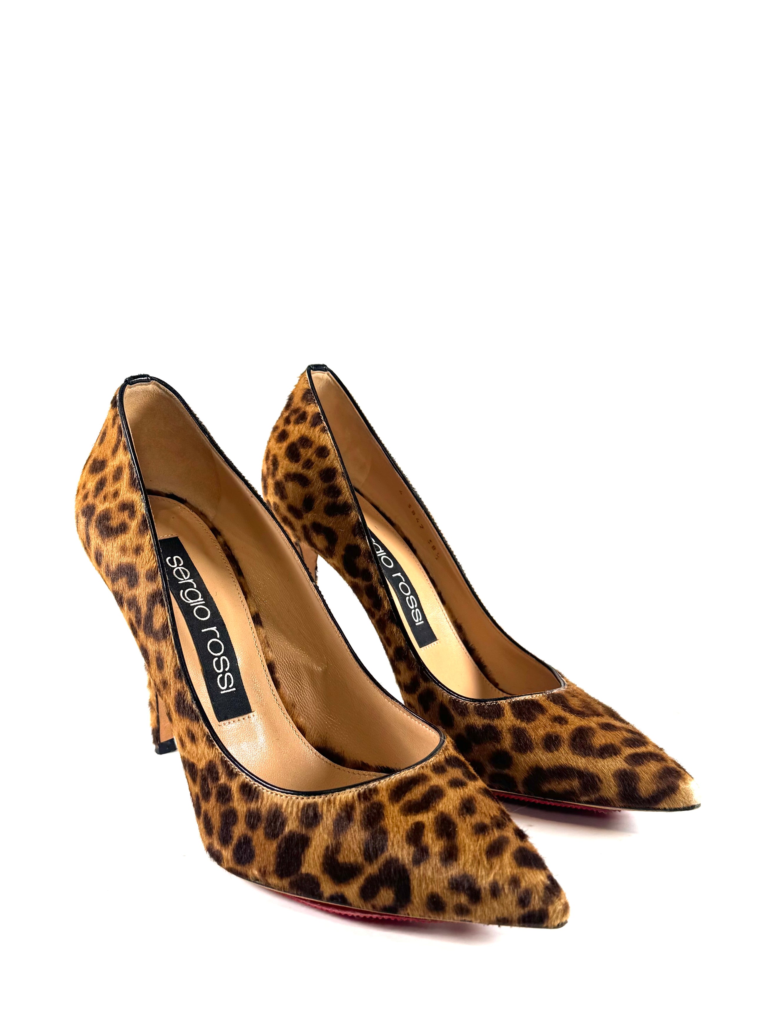 CHEETAH CALF HAIR PUMPS