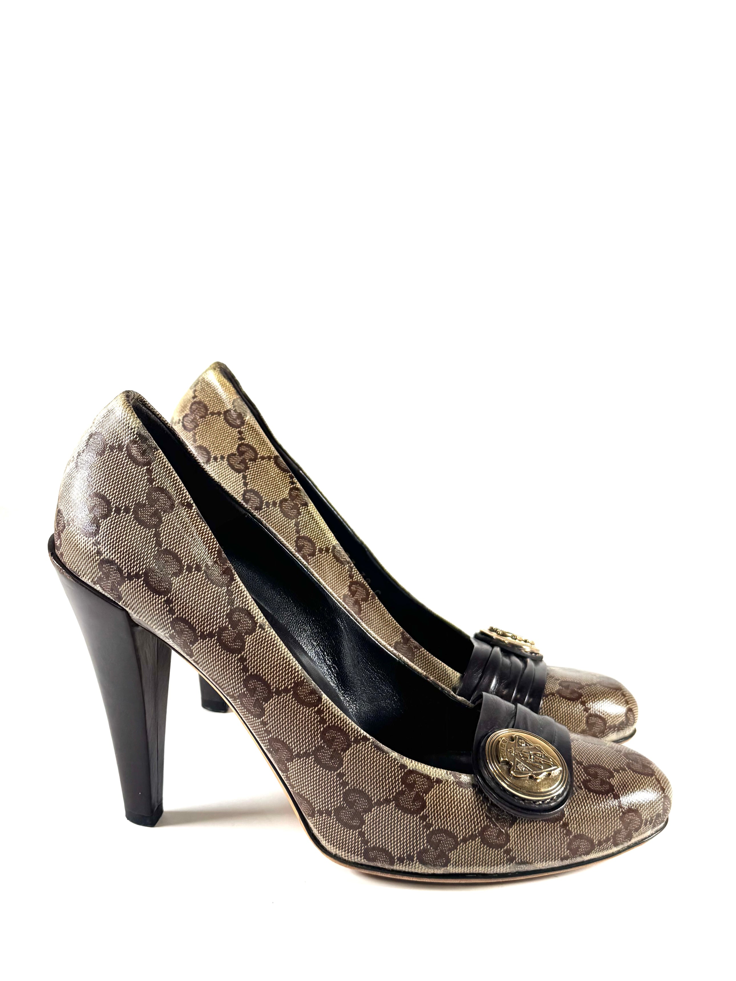 GUCCI GG SUPREME MONOGRAM PUMPS AS IS @BGRAS