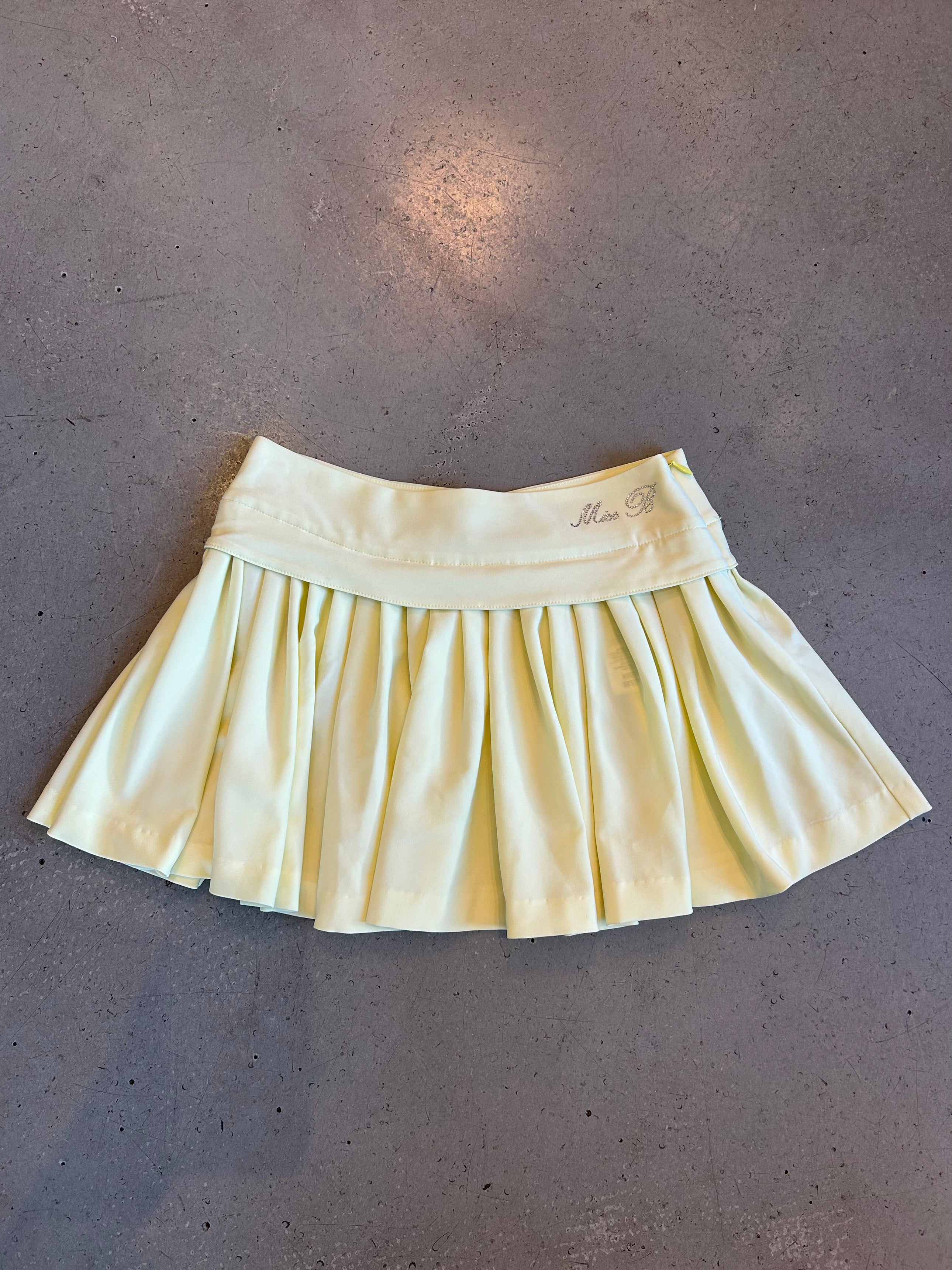 MISS B YELLOW PLEATED MINI SKIRT (NWT) @MDSG