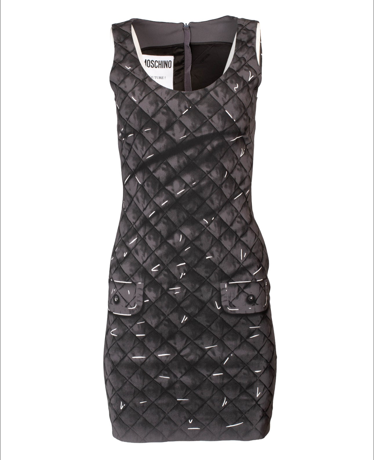 GREY PAPER-DOLL PRINTED MINI DRESS (NWT) @NICOZ