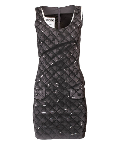 GREY PAPER-DOLL PRINTED MINI DRESS (NWT) @NICOZ