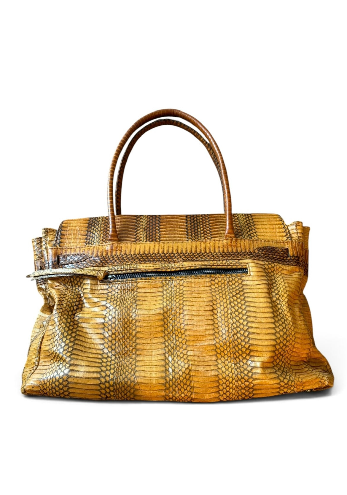 SIENNA ORANGE SNAKESKIN BAG(BIRKIN STYLE)(NWT)@MMC