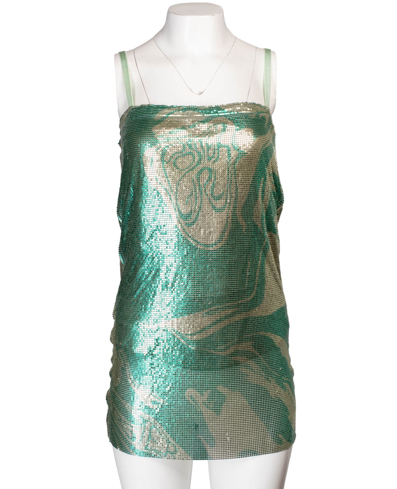 BLUE AND SILVER CHAINMAIL DRESS @STEPHSING