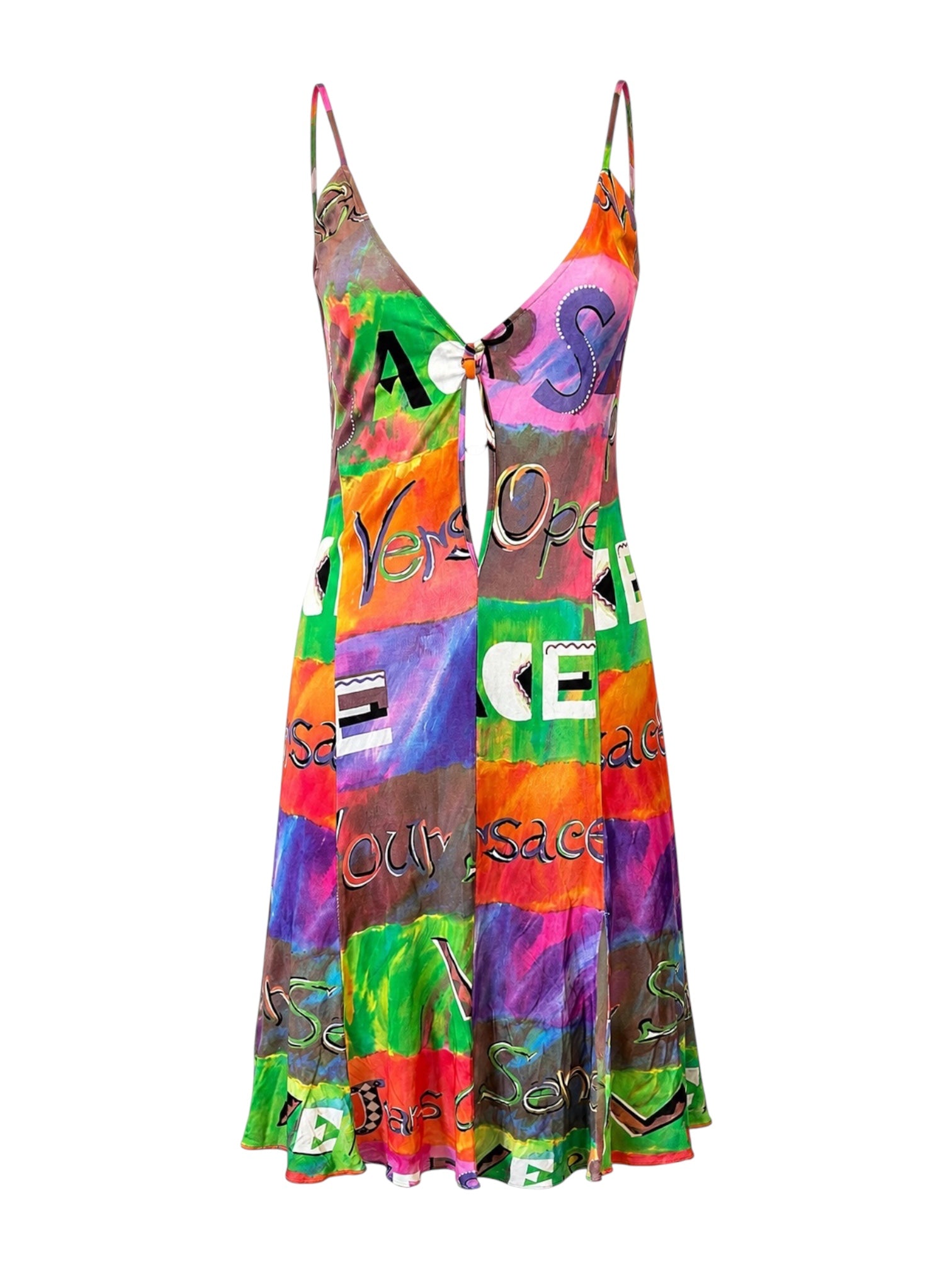 90S POP ART KEYHOLE MAXI DRESS