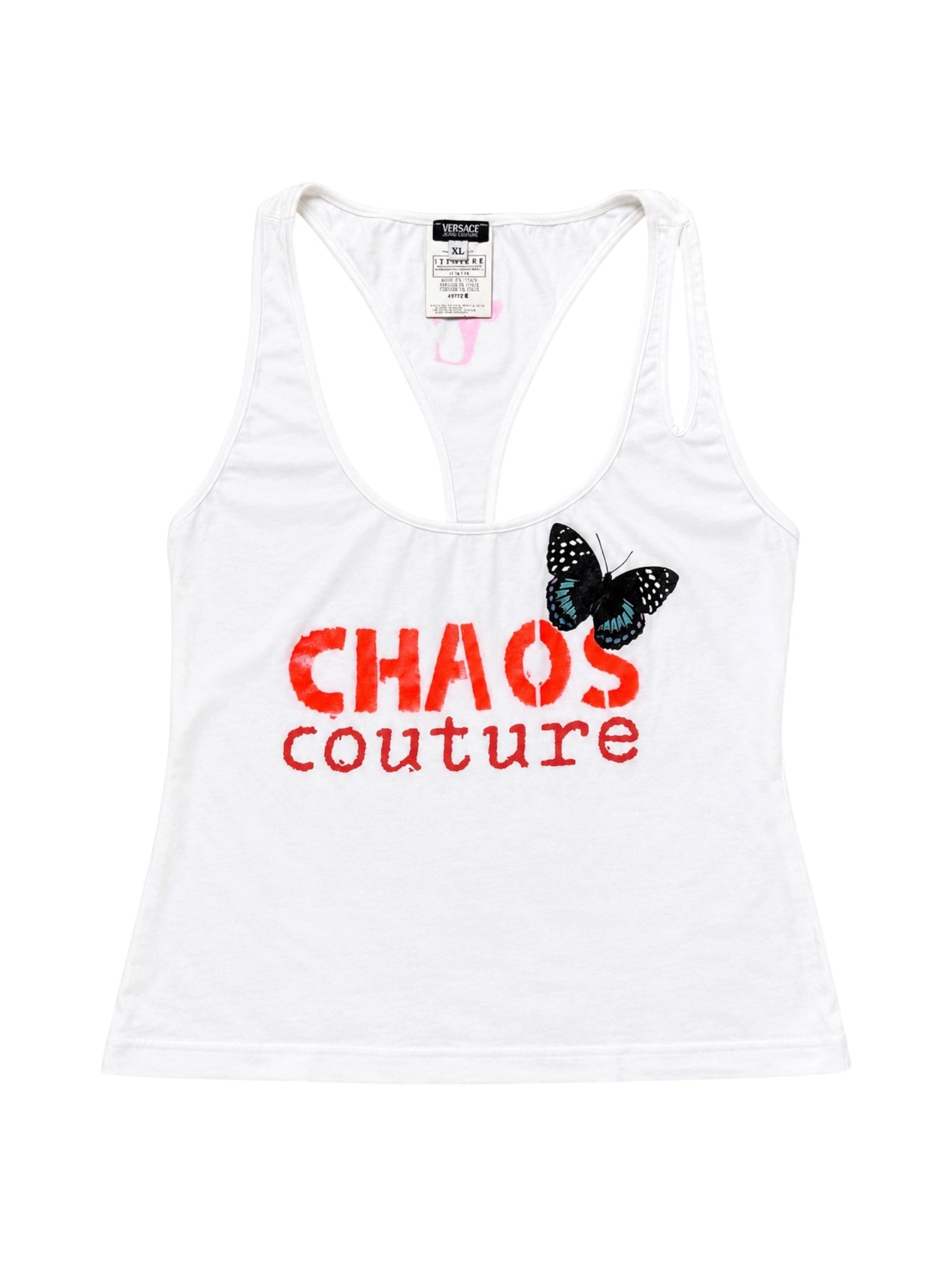 2005 "CHAOS COUTURE" WHITE RACERBACK TANK