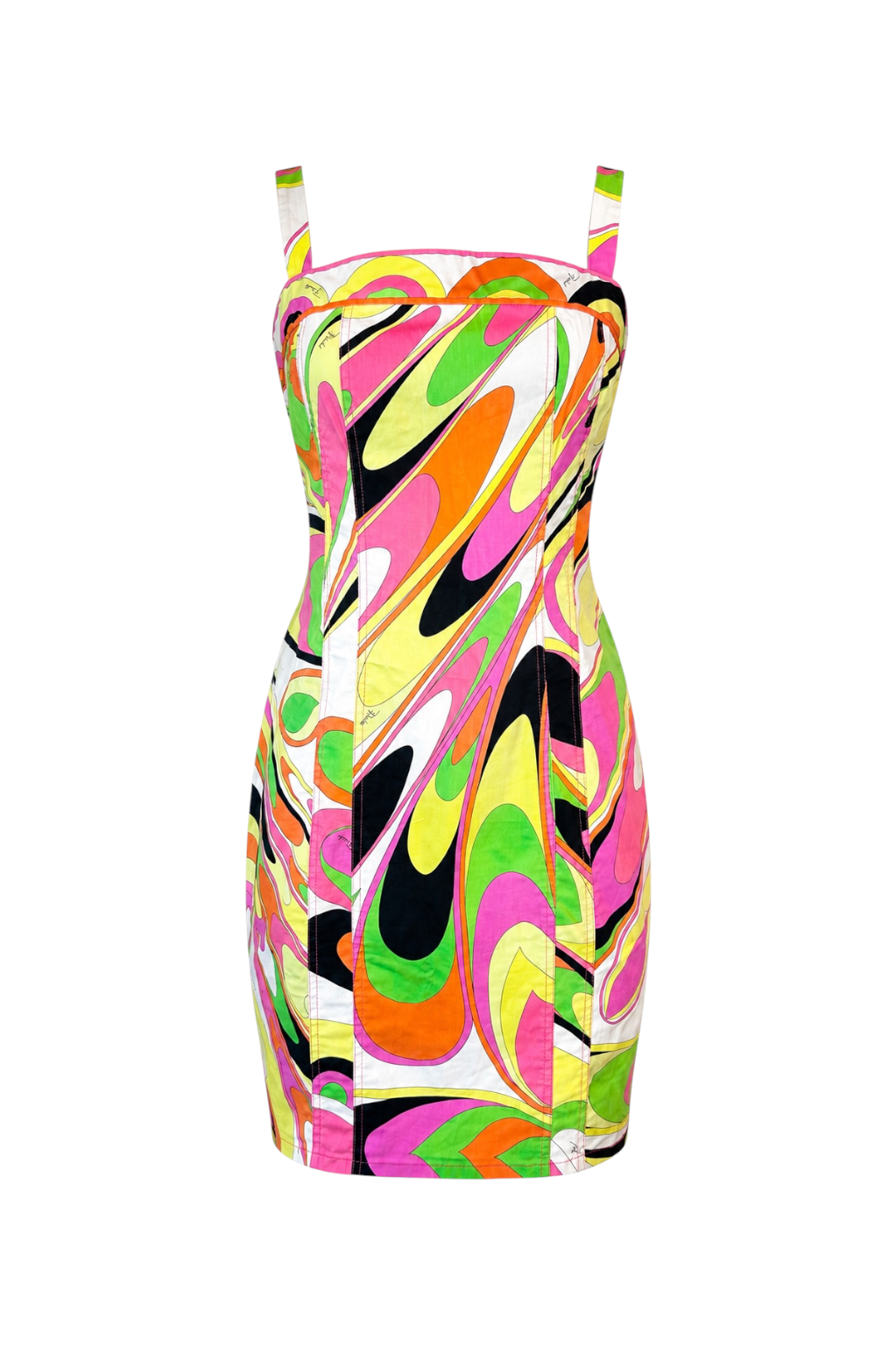 2005 MULTICOLOR COTTON ABSTRACT PRINTED DRESS (AS IS)