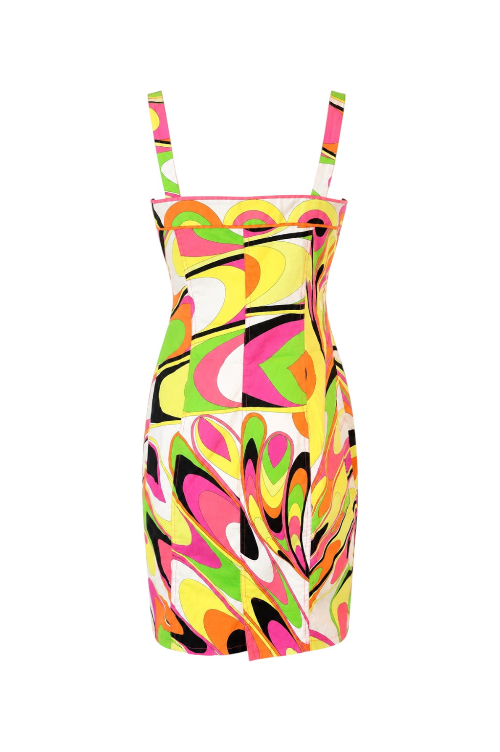 2005 MULTICOLOR COTTON ABSTRACT PRINTED DRESS (AS IS)