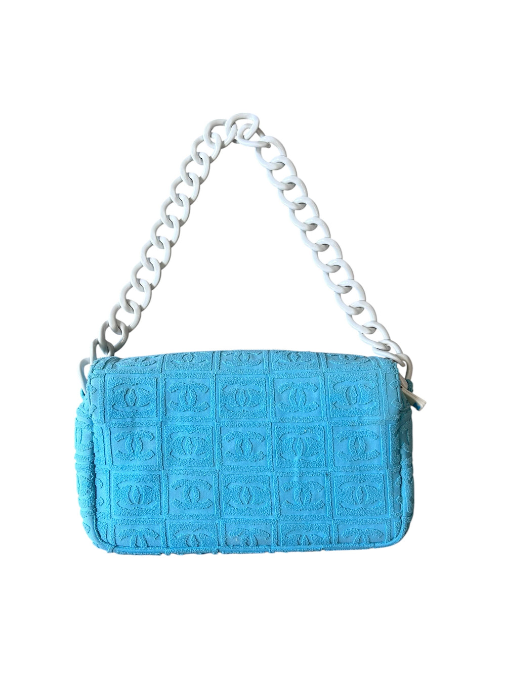 2002 BABY BLUE TERRY CLOTH SHOULDER BAG