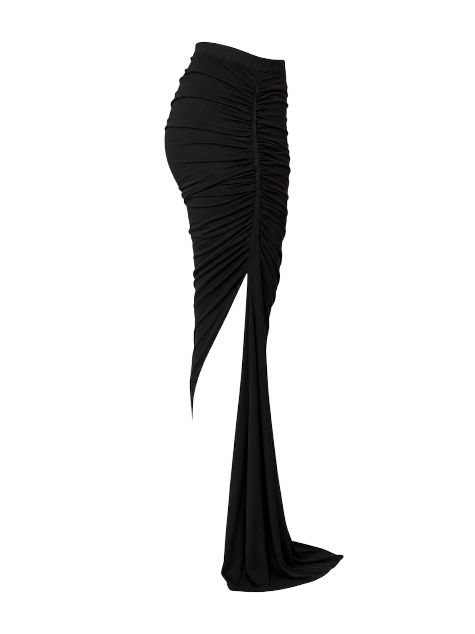 BLACK XTRA LONG MAXI SKIRT W SLIT (NWT)