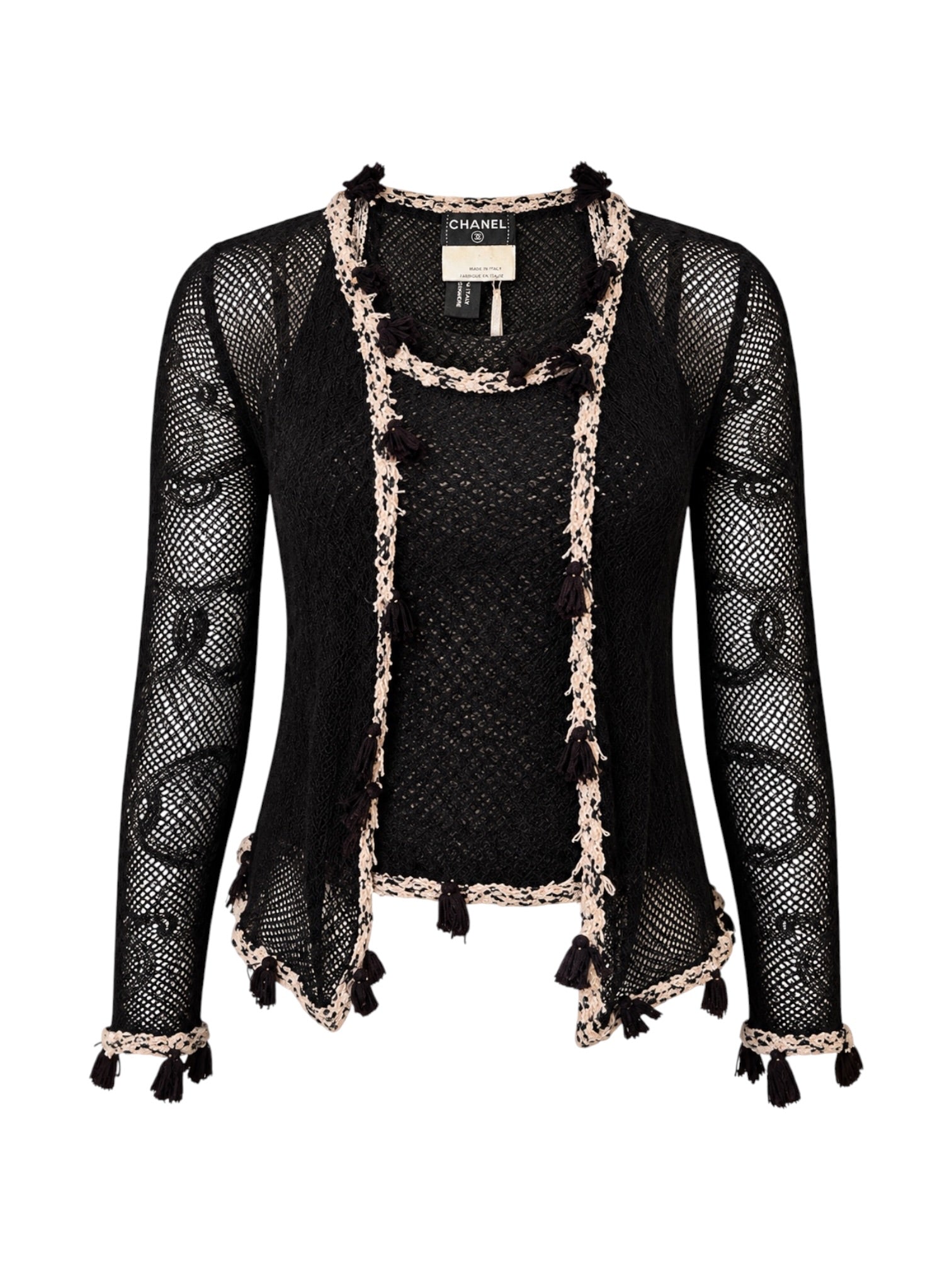 B&W CASHMERE 2PC TANK AND CARDIGAN SET @NICOZ