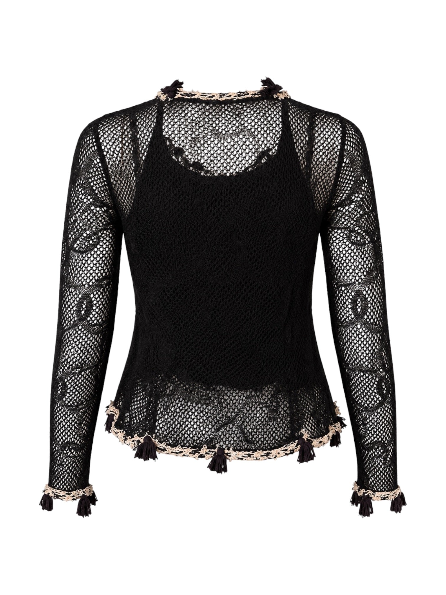 B&W CASHMERE 2PC TANK AND CARDIGAN SET @NICOZ