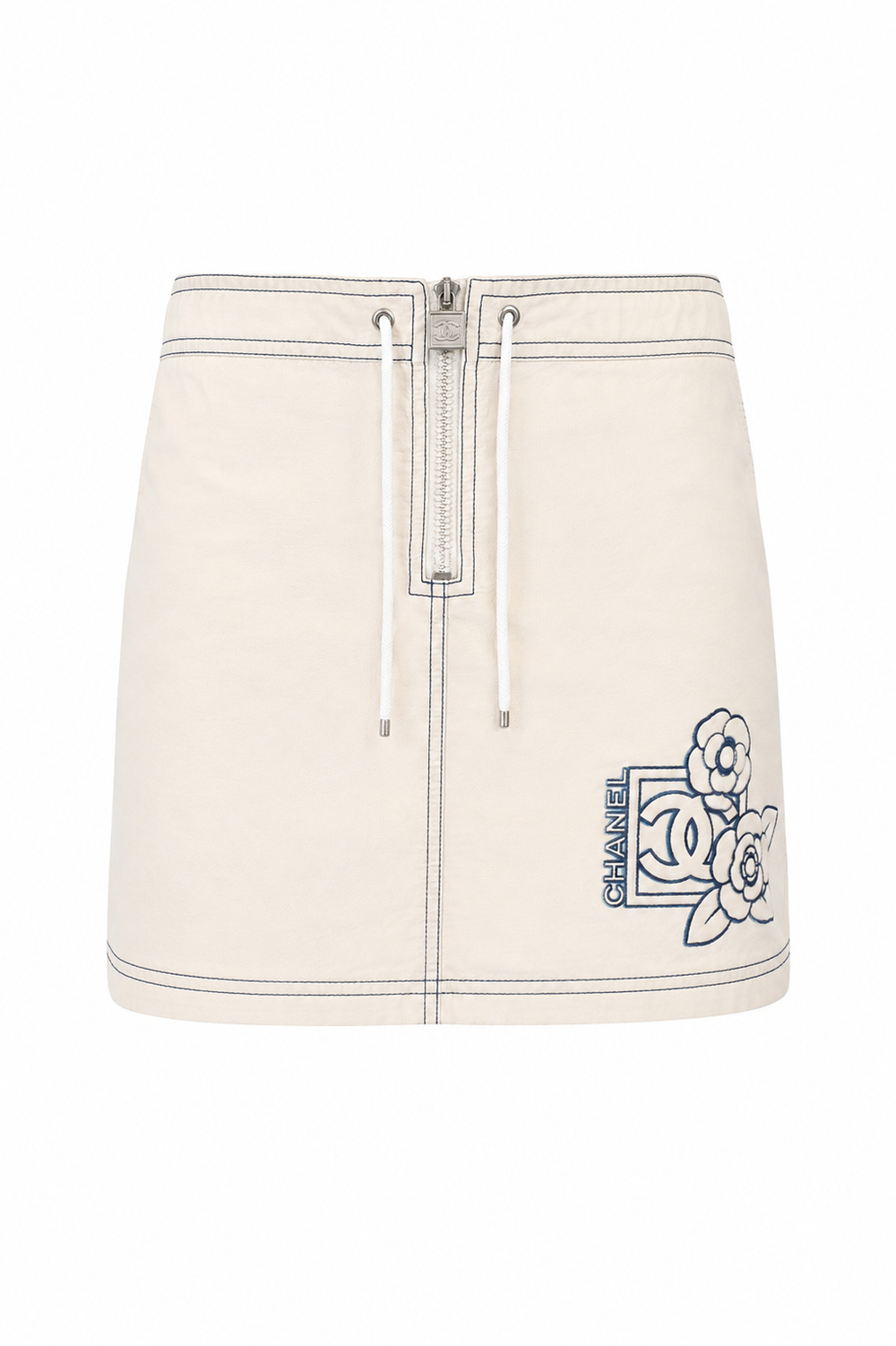 2005 BLUE & WHITE CAMELIA FLOWER SKIRT (AS IS) @ALISHAG