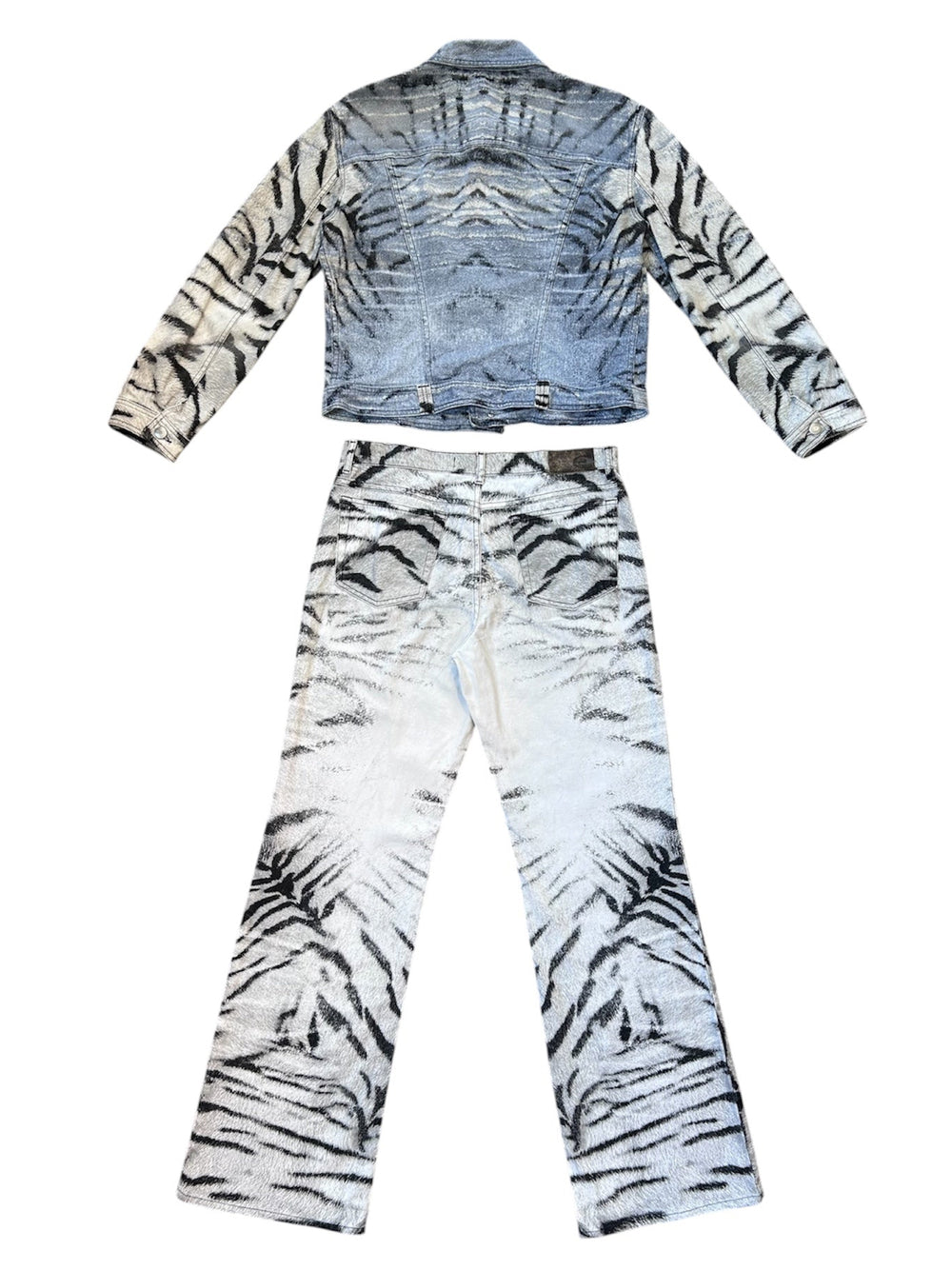 00S TIGER PRINTED 2PC JACKET/PANTS SET