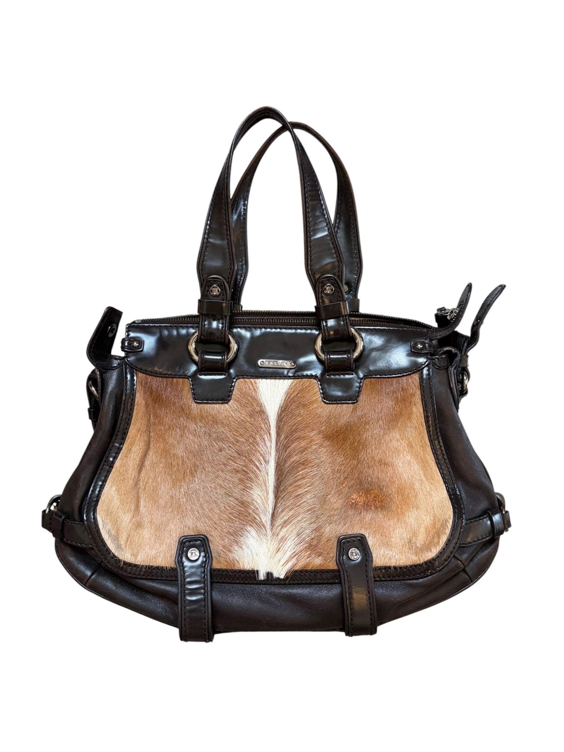 07 LEATHER & CALF HAIR MOHAWK CROSSBODY BAG (as is) @SM