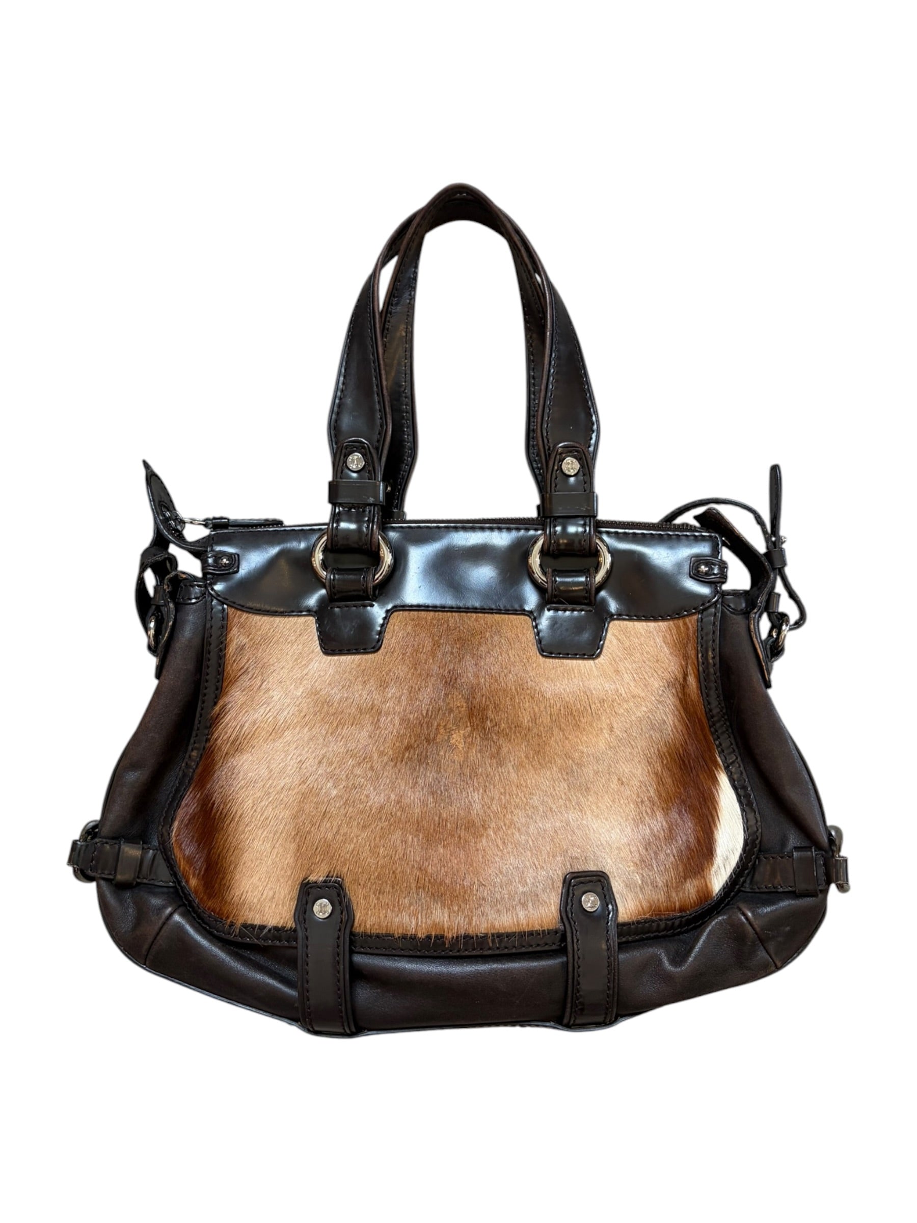 07 LEATHER & CALF HAIR MOHAWK CROSSBODY BAG (as is) @SM