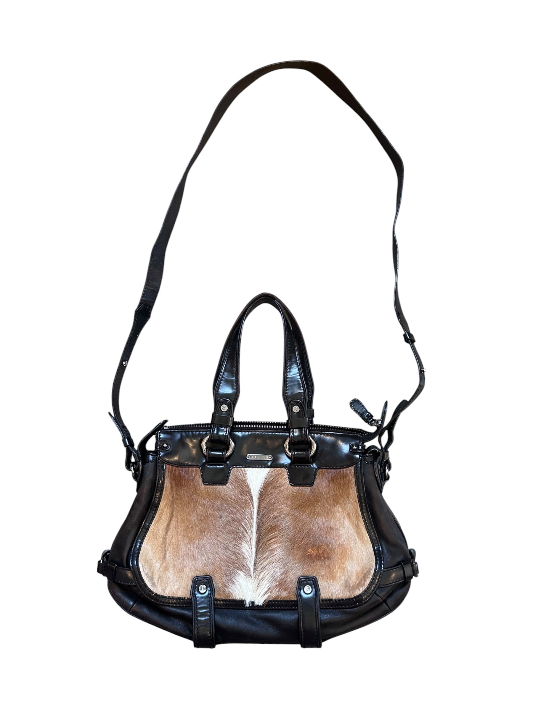 07 LEATHER & CALF HAIR MOHAWK CROSSBODY BAG (as is) @SM