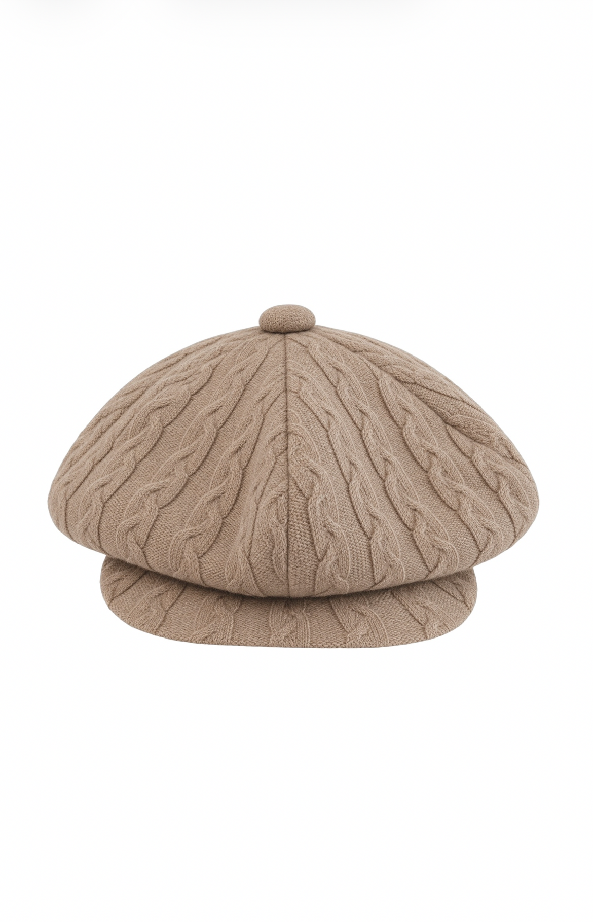TAN CASHMERE OVERSIZED CAP W SILVER LOGO @SAMT