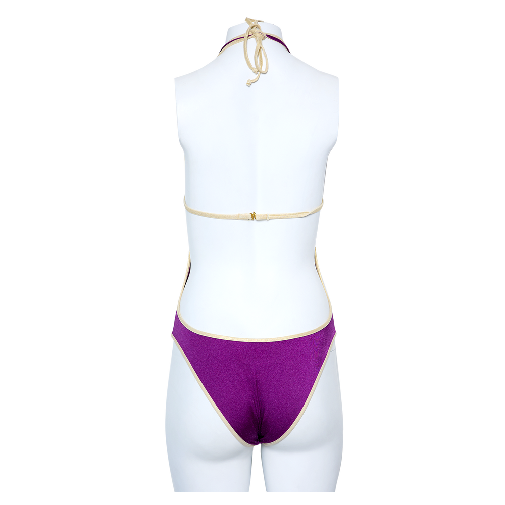 2000S PURPLE 3 RING SWIMSUIT