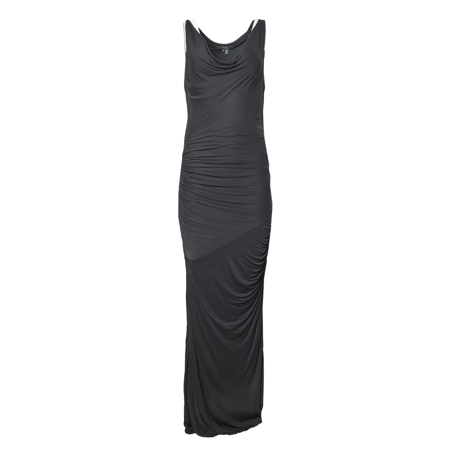 F/W01 TOM FORD BLACK JERSEY DRESS W/ RUCHED SIDES (AS IS)