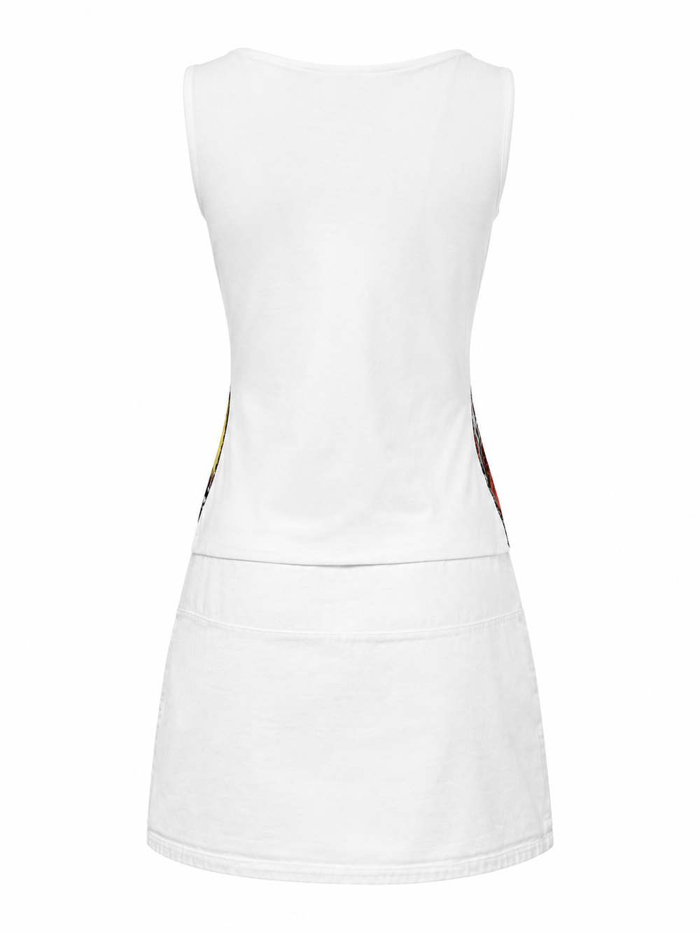 WHITE POP ART GRAPHIC PRINT MINI DRESS