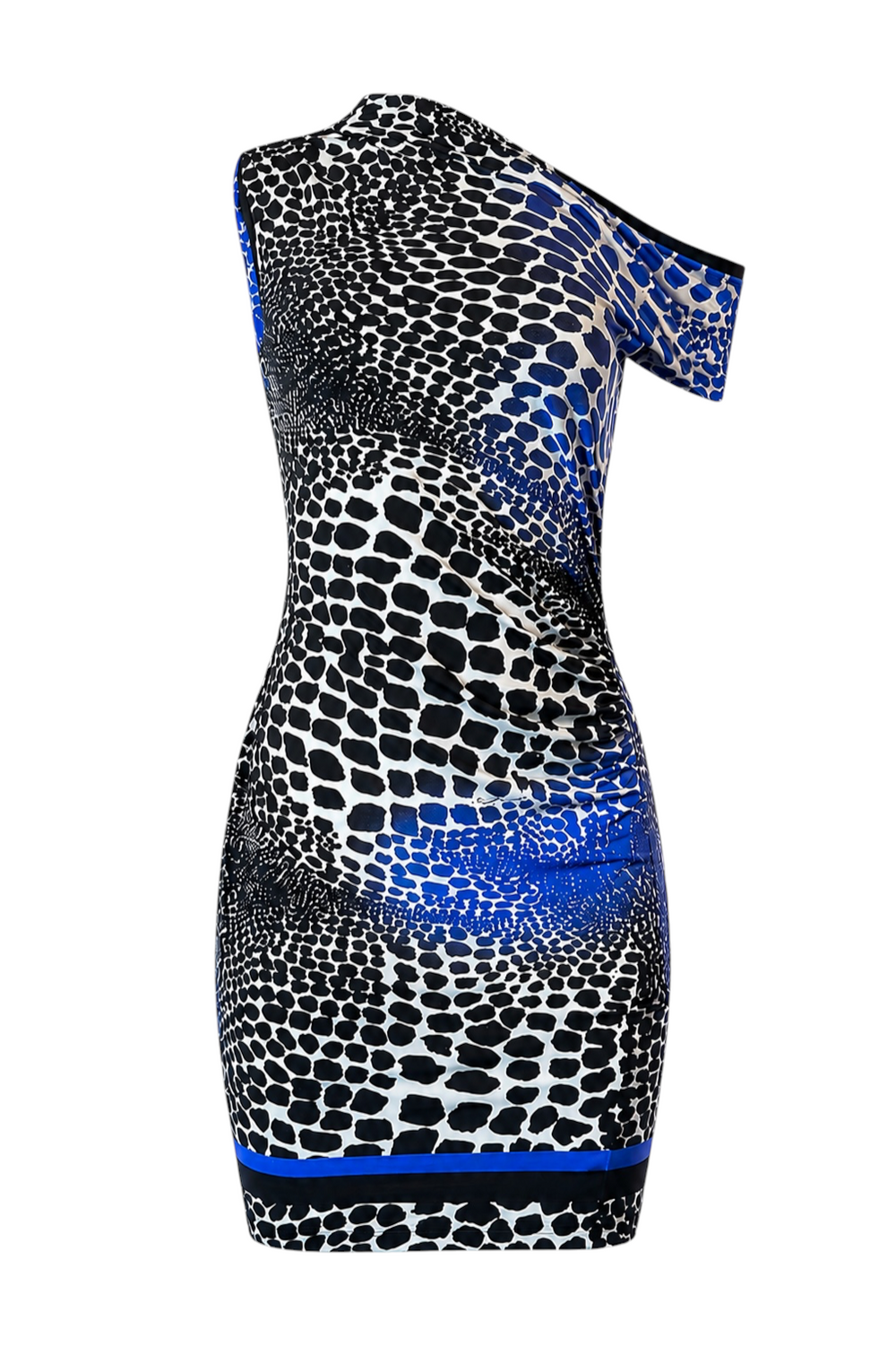2011 BLUE/BLACK GIRAFFE PRINT MINI DRESS