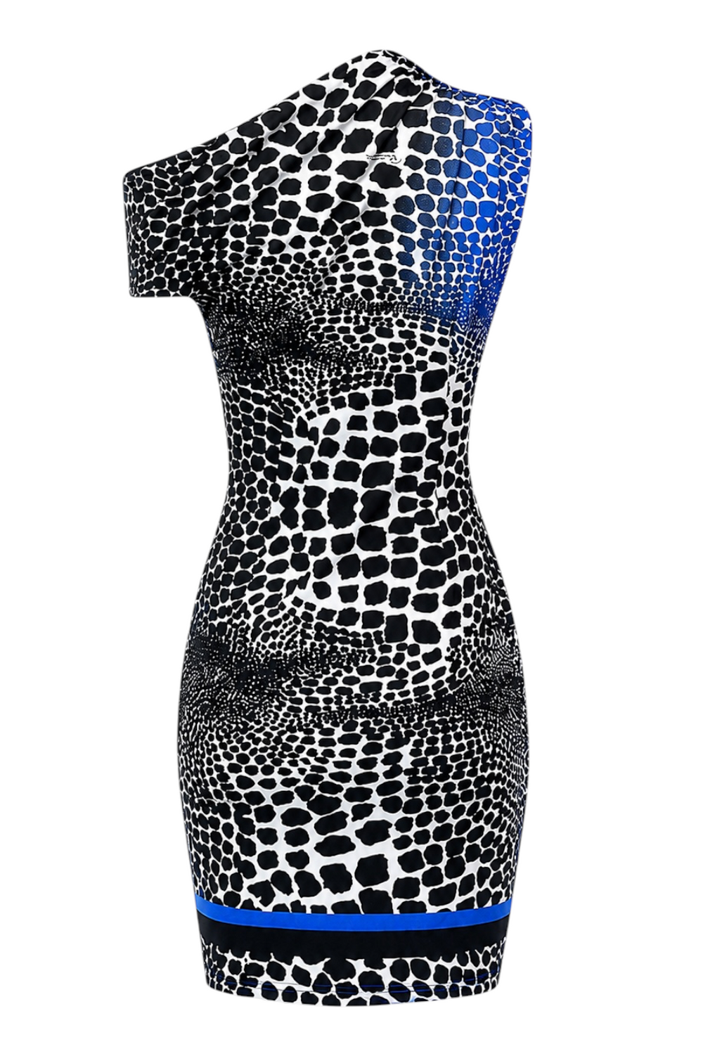 2011 BLUE/BLACK GIRAFFE PRINT MINI DRESS