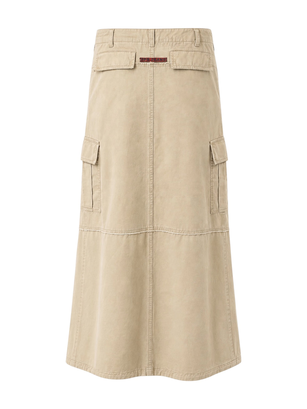 KHAKI CARGO MAXI SKIRT