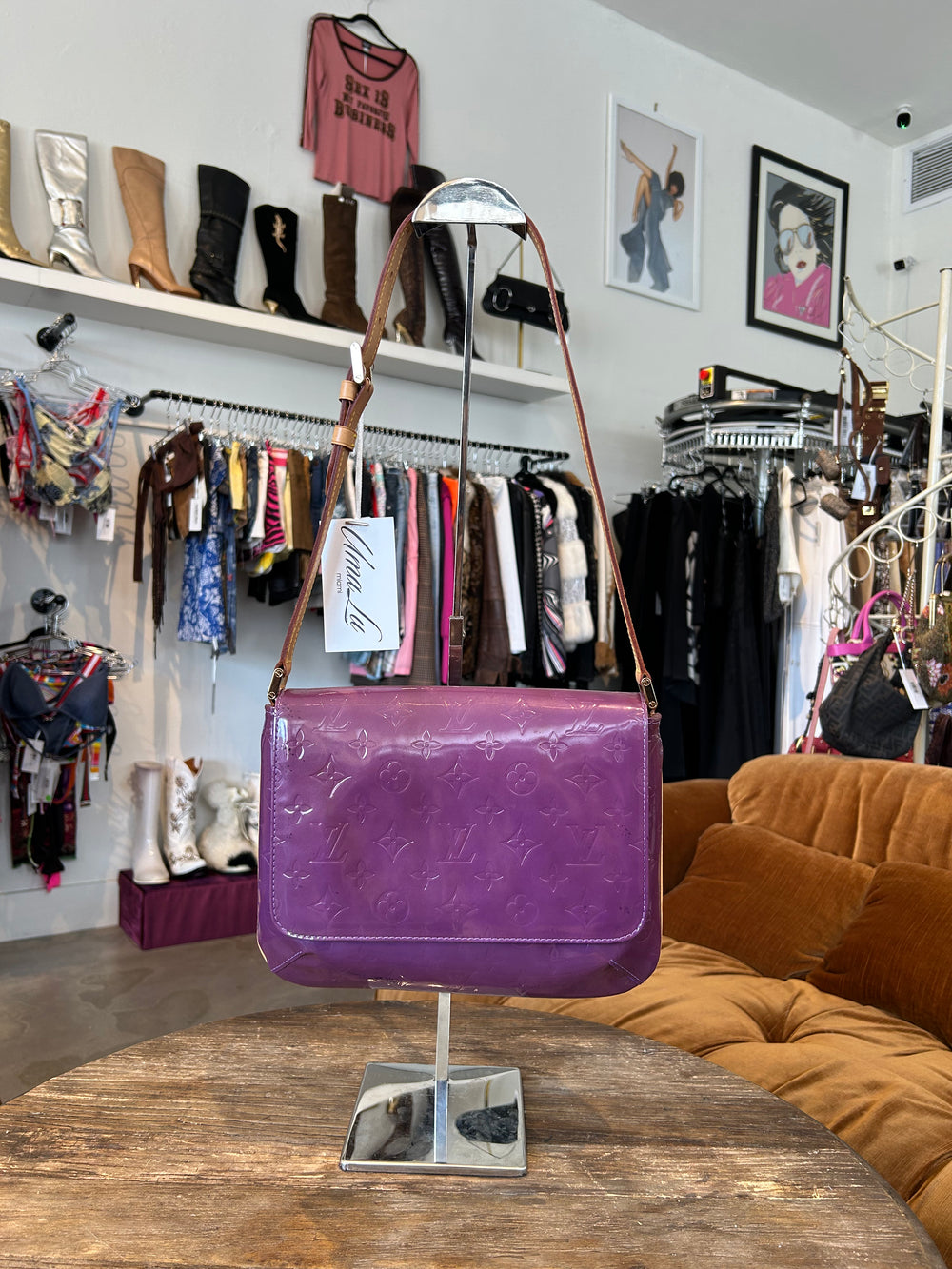 1999 PURPLE VERNIS THOMPSON BAG (AS IS) @ASMITH