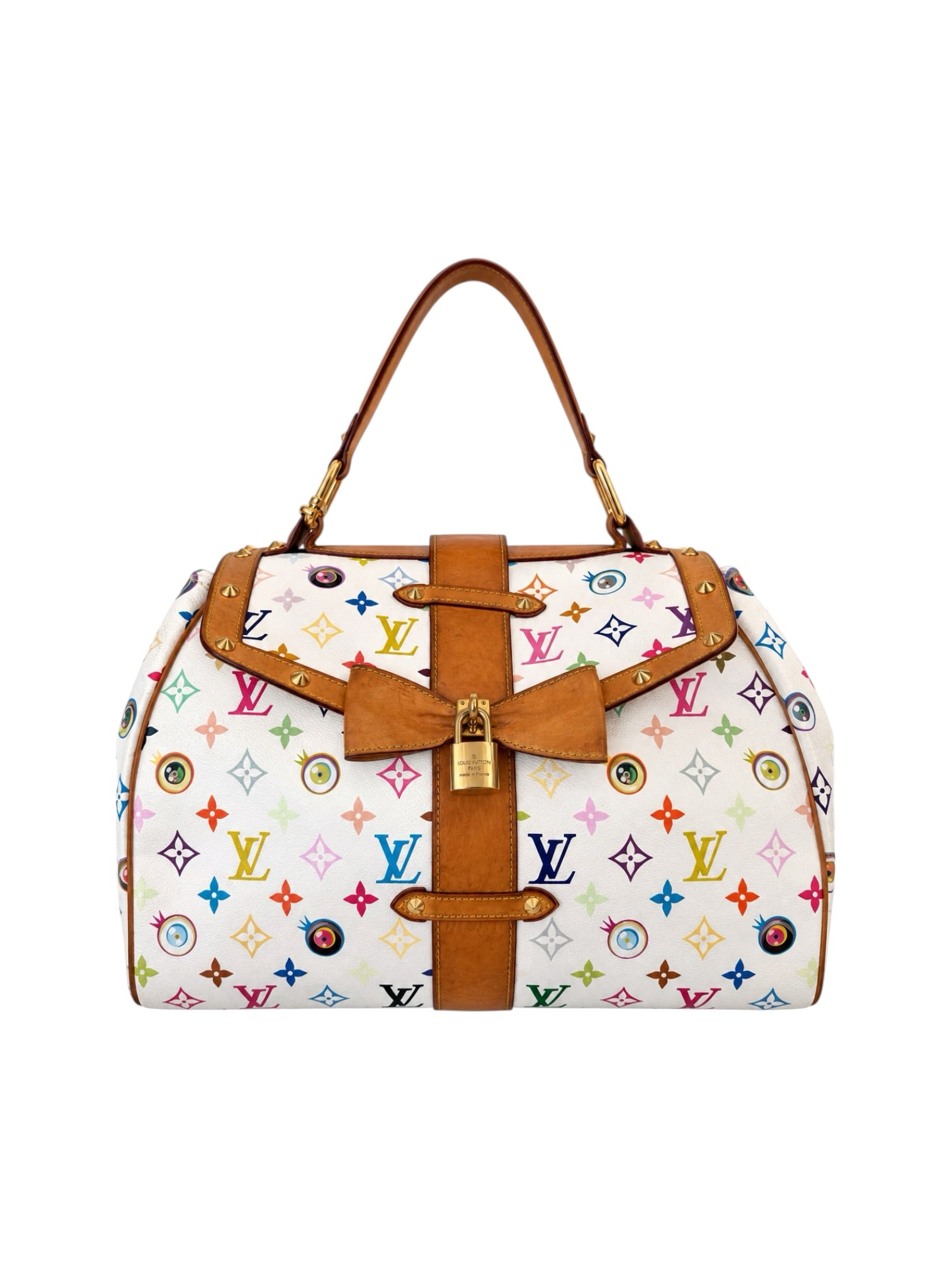 “EYE MISS YOU” WHITE MULTI MONOGRAM RETRO SAC @SM