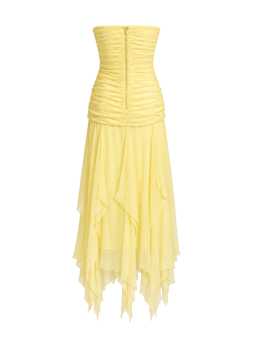 YELLOW BIAS CUT SILK MAXI DRESS @SM