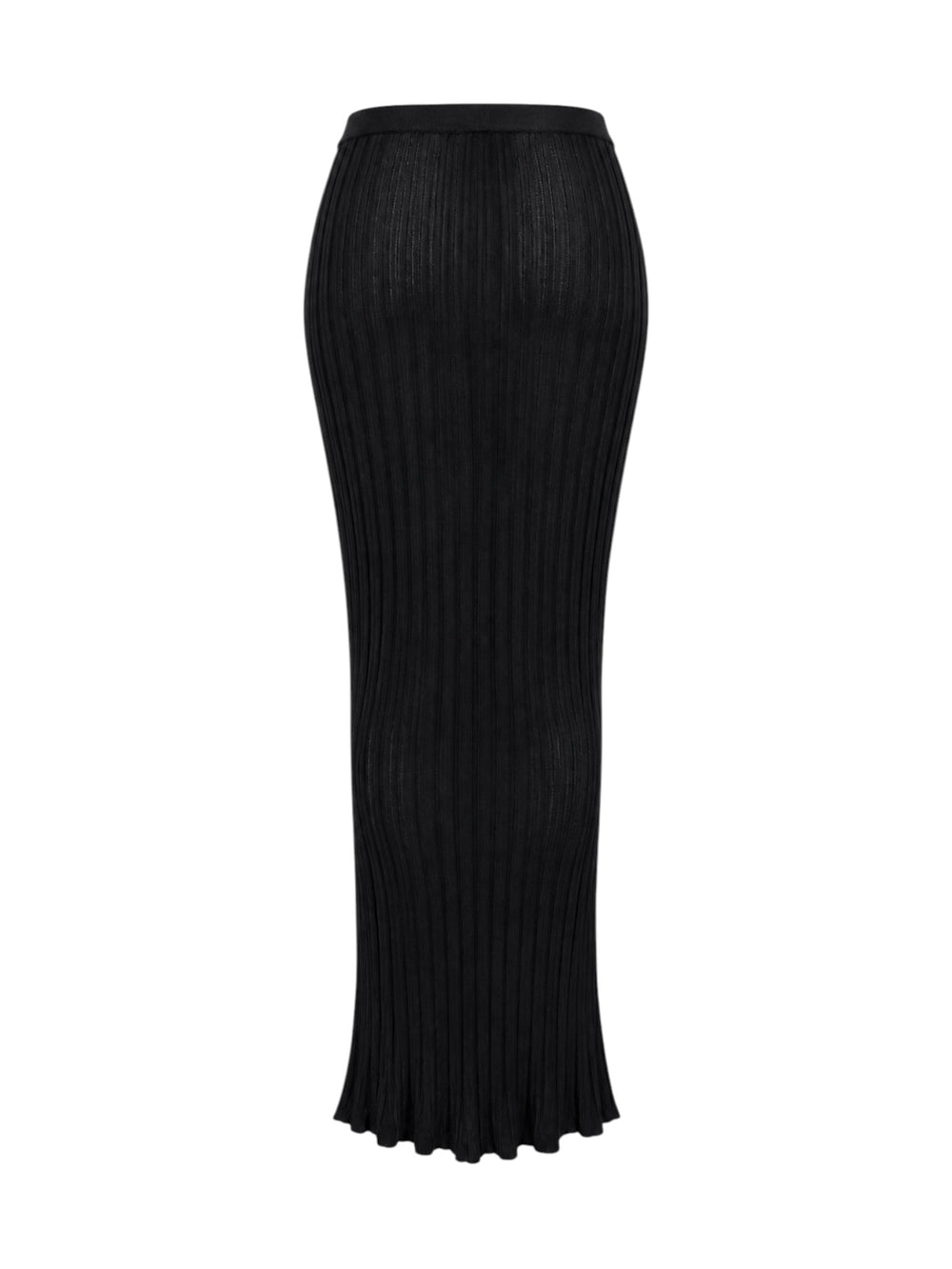 BLACK KNIT STUDDED RIBBED MAXI SKIRT (AS IS) @NICOZ
