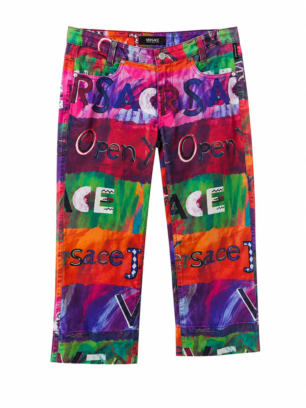 90s GRAFFITI DENIM CAPRIS (NWT)