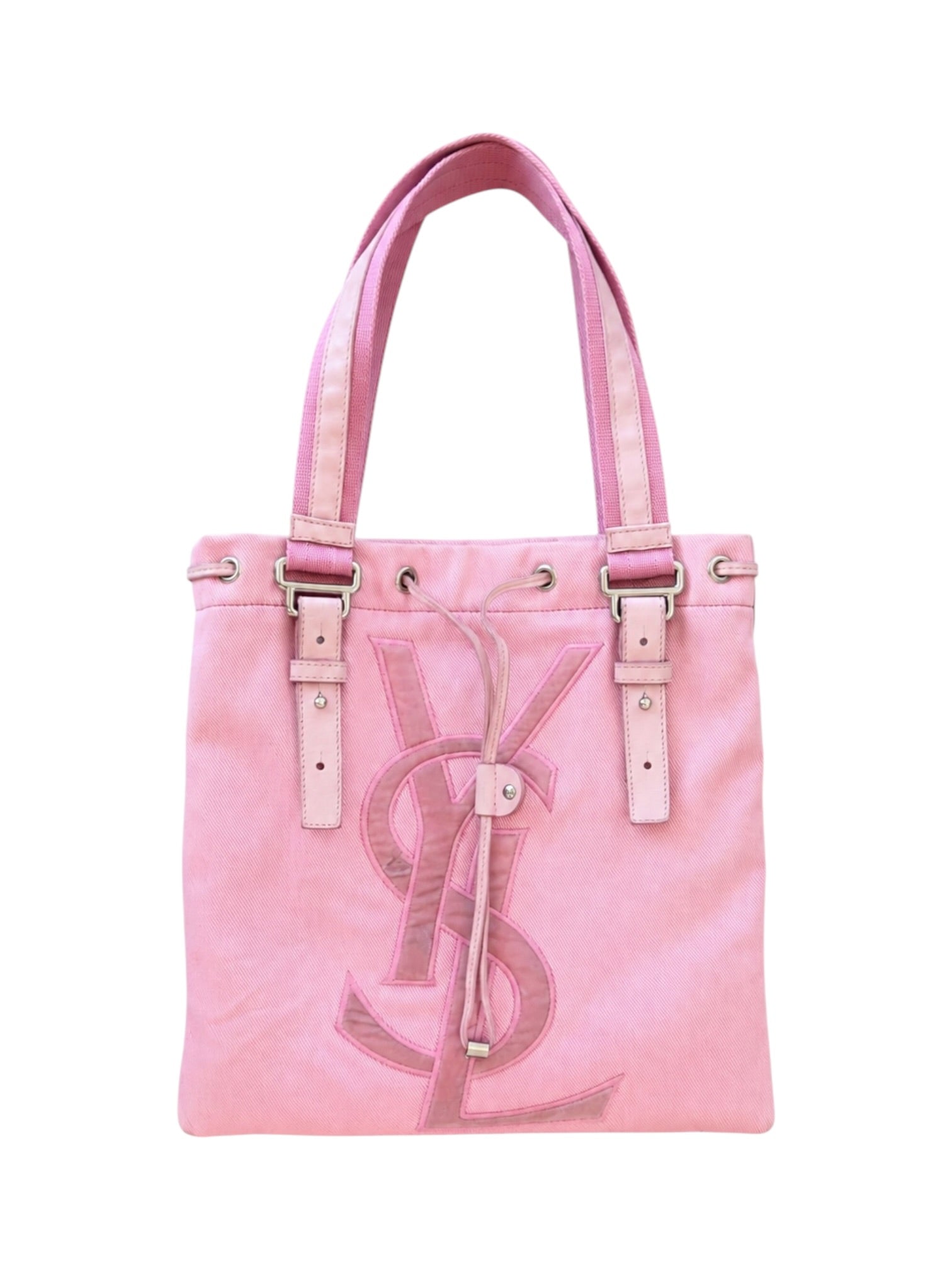 PINK CANVAS/VELVET LOGO KAHALA MINI TOTE