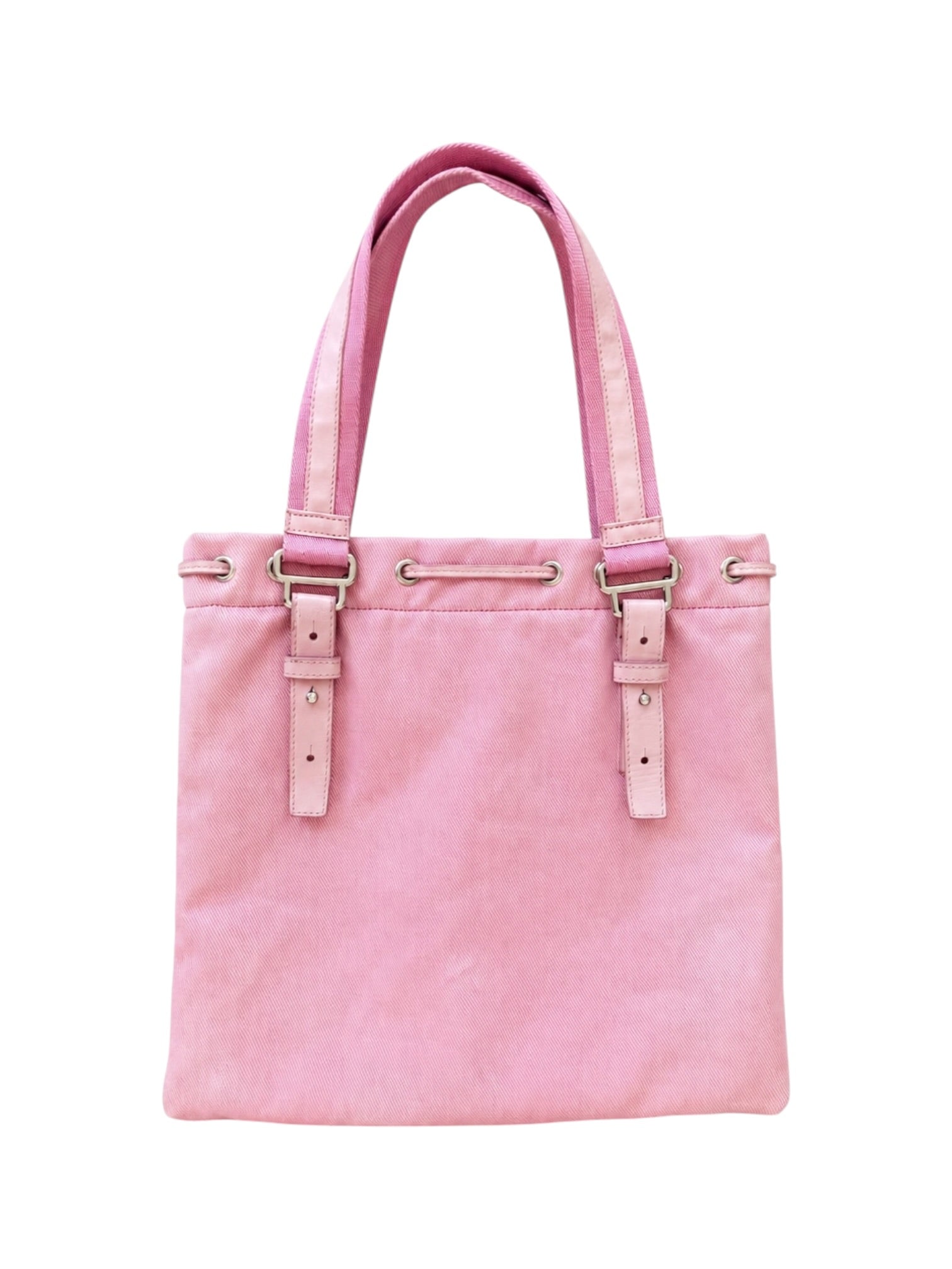 PINK CANVAS/VELVET LOGO KAHALA MINI TOTE