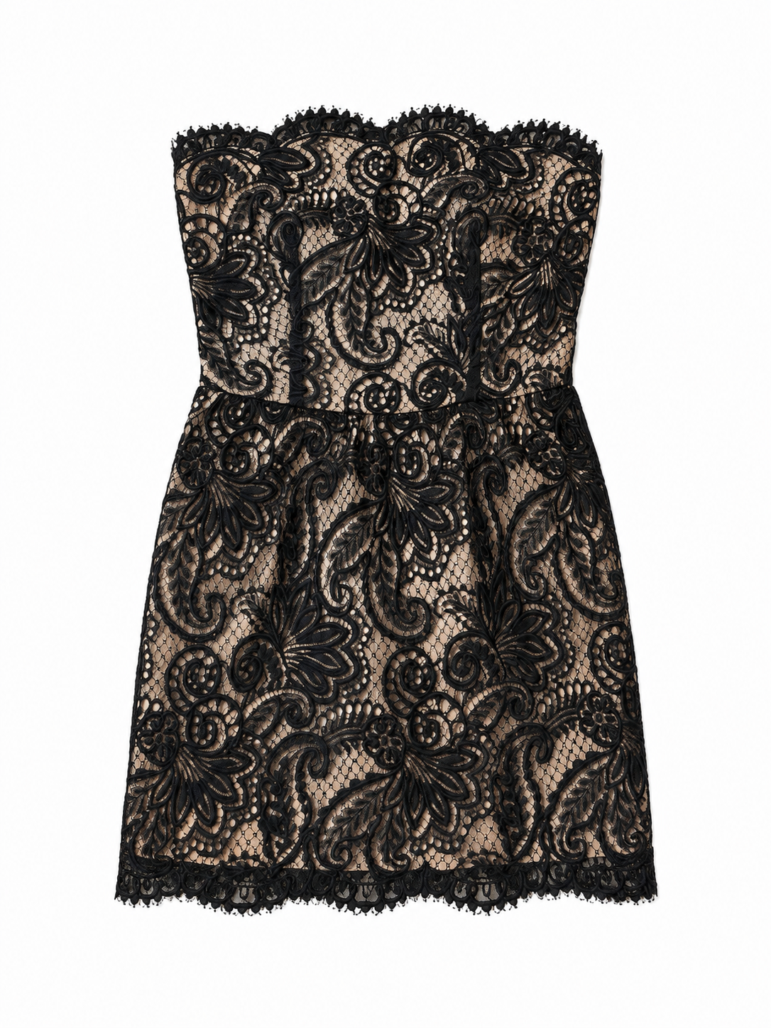 FRENCH BLACK LACE CUSTOM MINI DRESS @JCCG