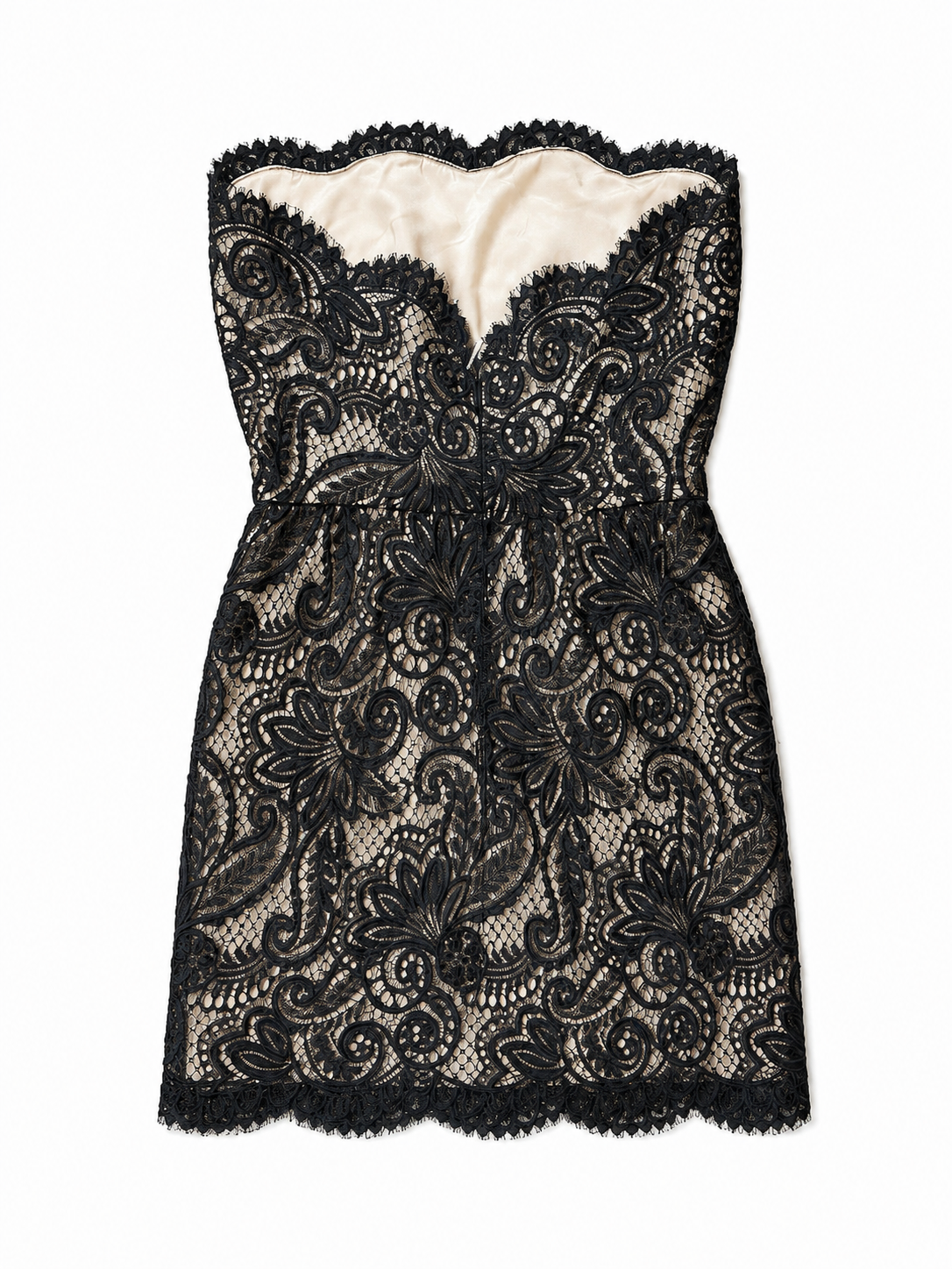 FRENCH BLACK LACE CUSTOM MINI DRESS @JCCG