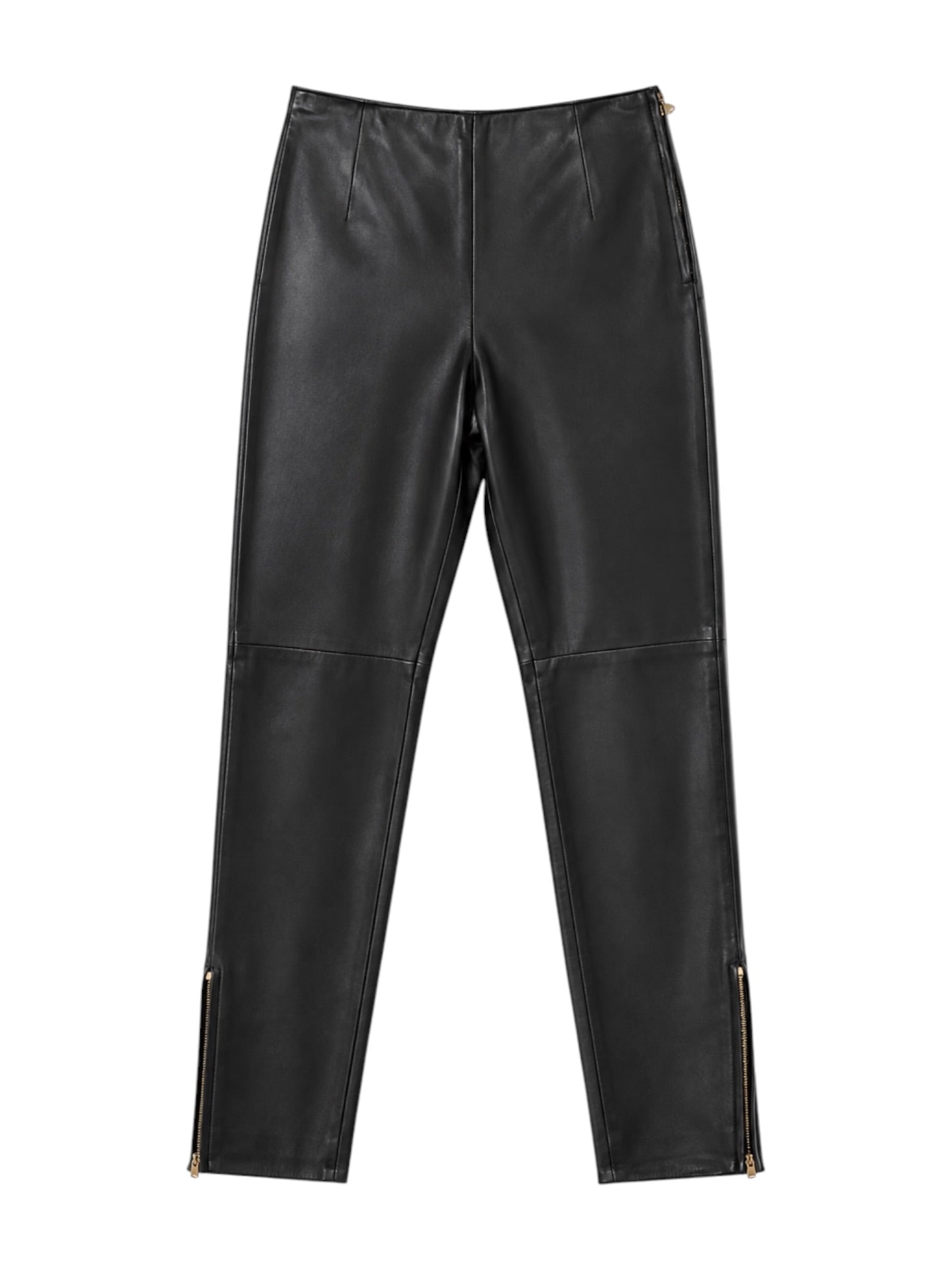 LEATHER SKINNY PANTS W/ ZIPPERS @JCCG
