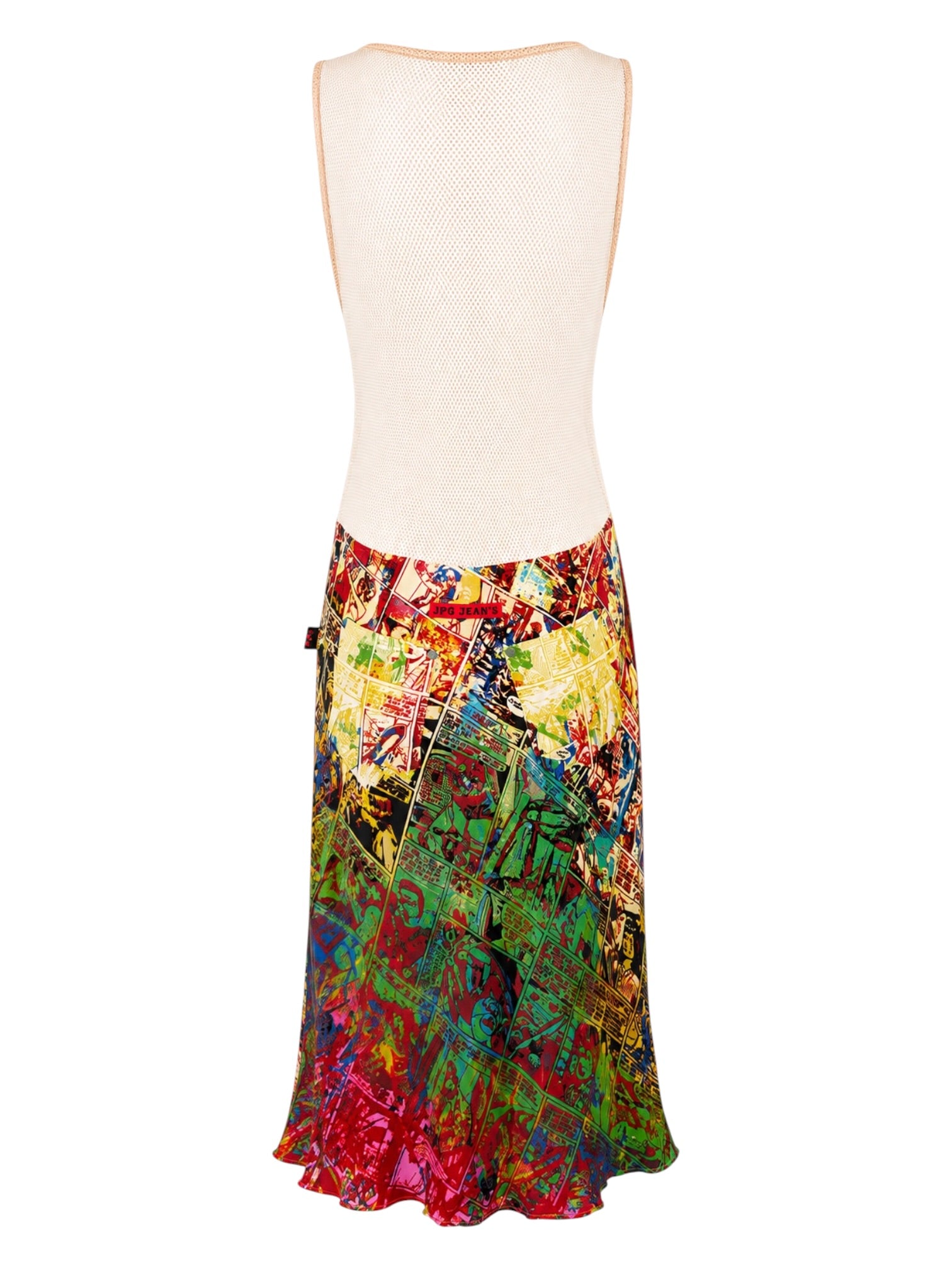 SS1995 COMIC PRINT FISHNET DRESS