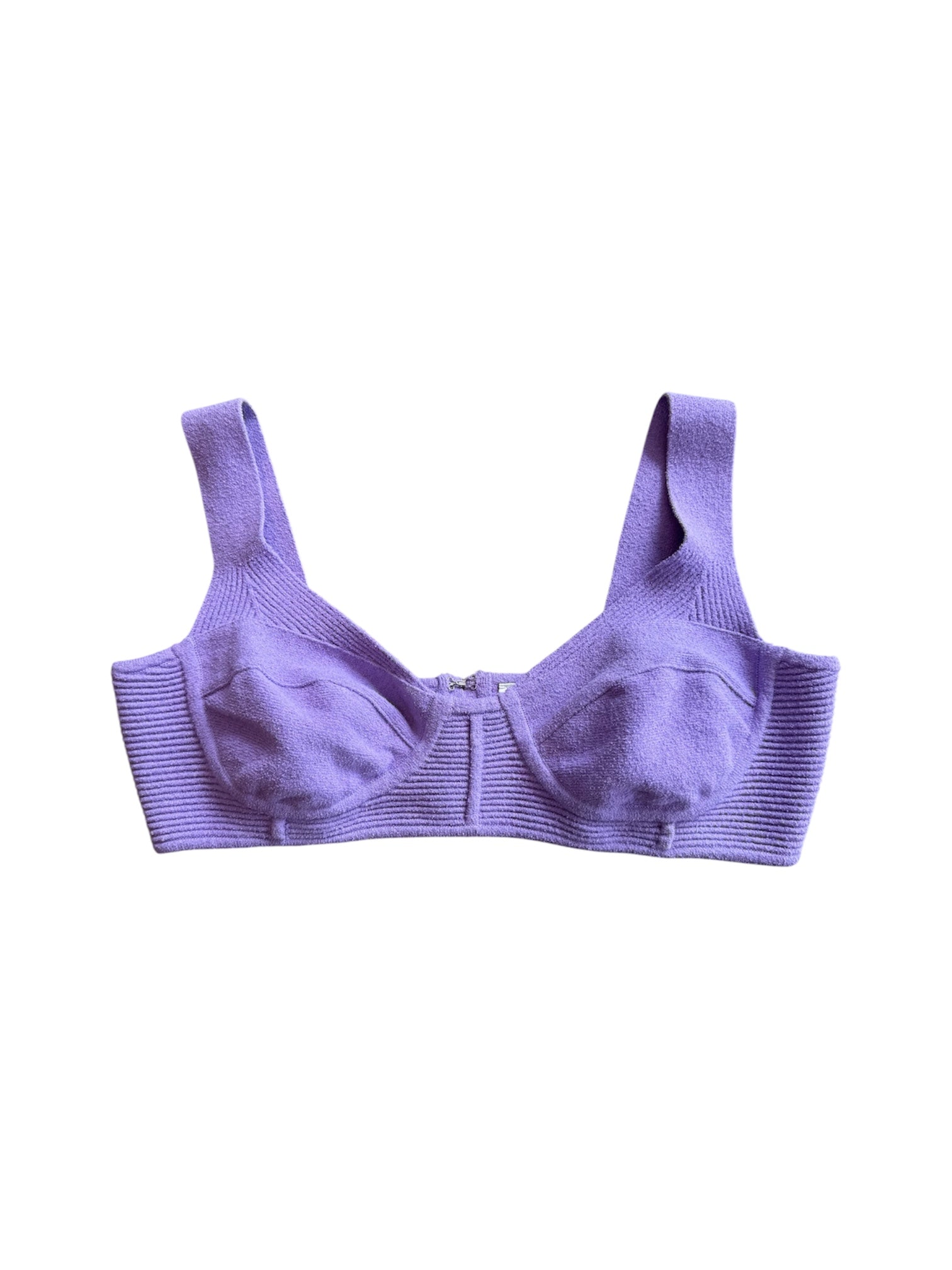 LILAC TERRY CLOTH BRA & CARDIGAN SET (AS IS)@GIBE