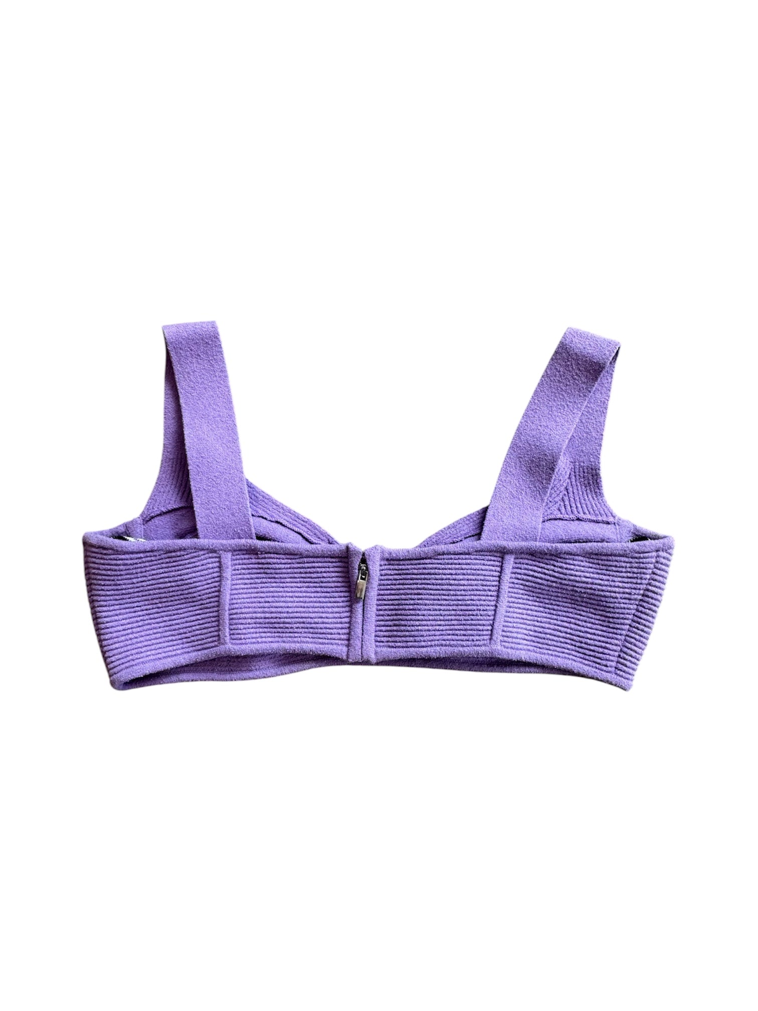 LILAC TERRY CLOTH BRA & CARDIGAN SET (AS IS)@GIBE