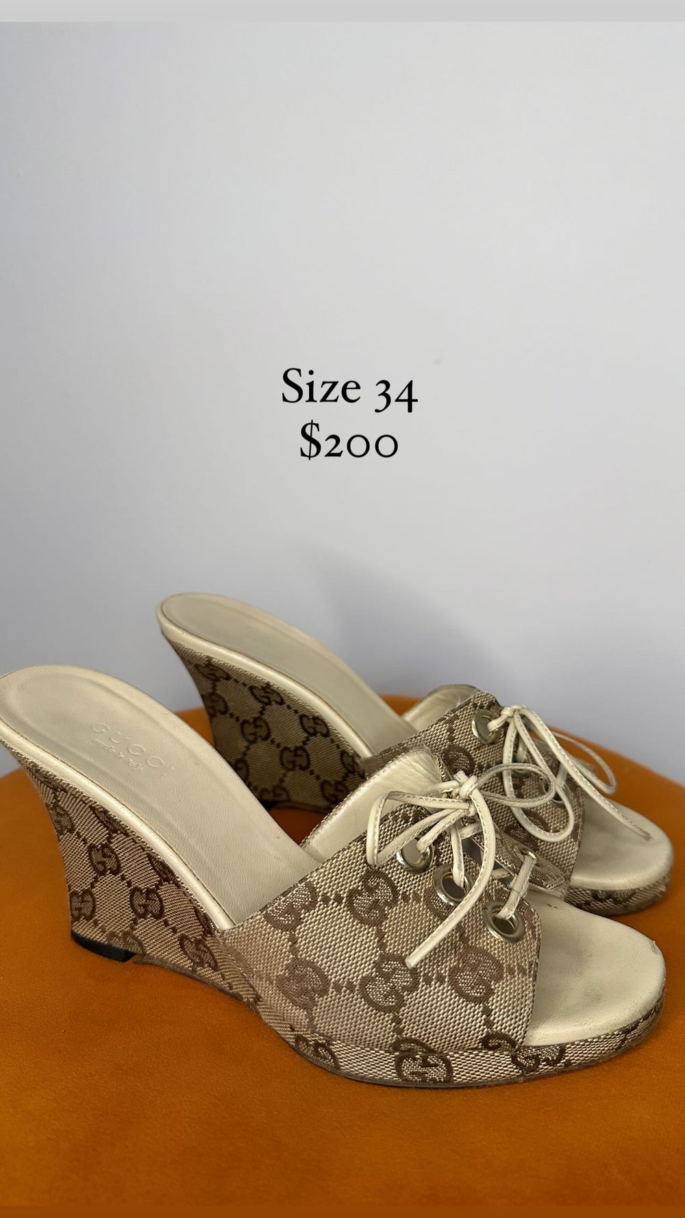 Gucci Monogram Wedges