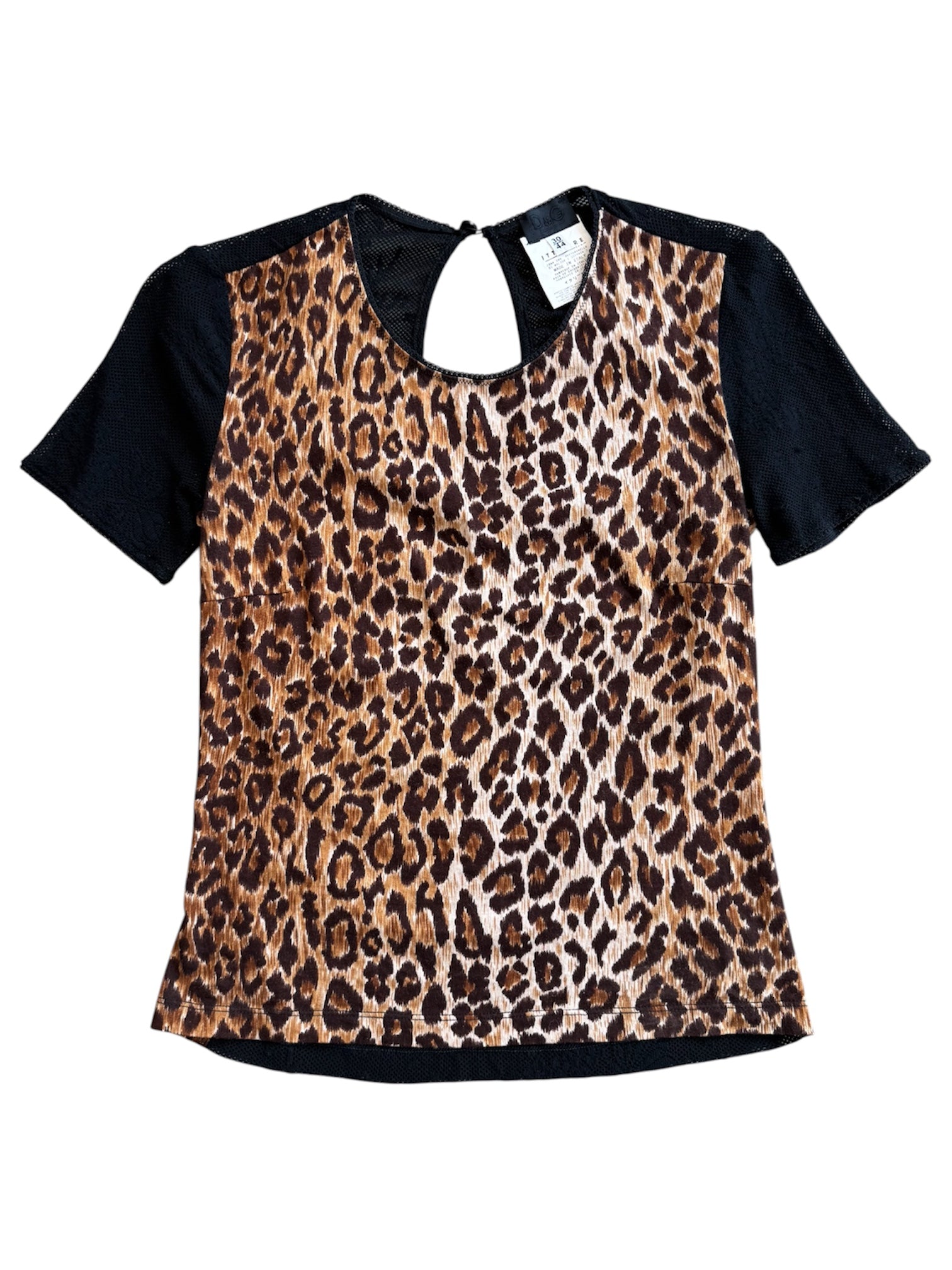 CHEETAH AND BLACK FISHNET S/S TOP @RAD