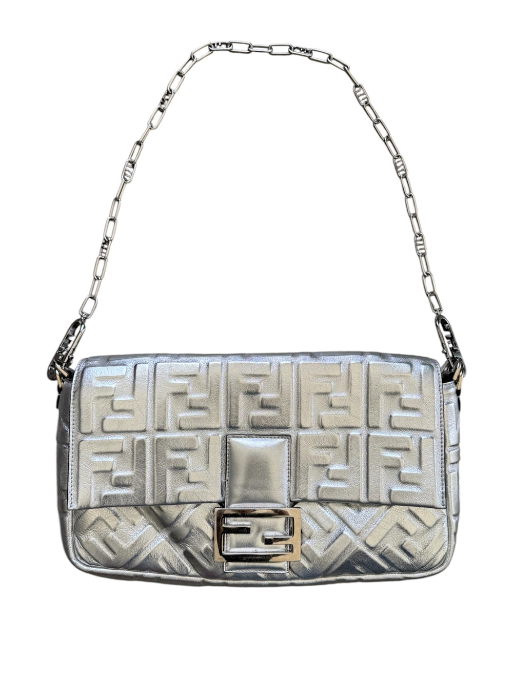 SILVER EMBOSSED XXL BAGUETTE @SM