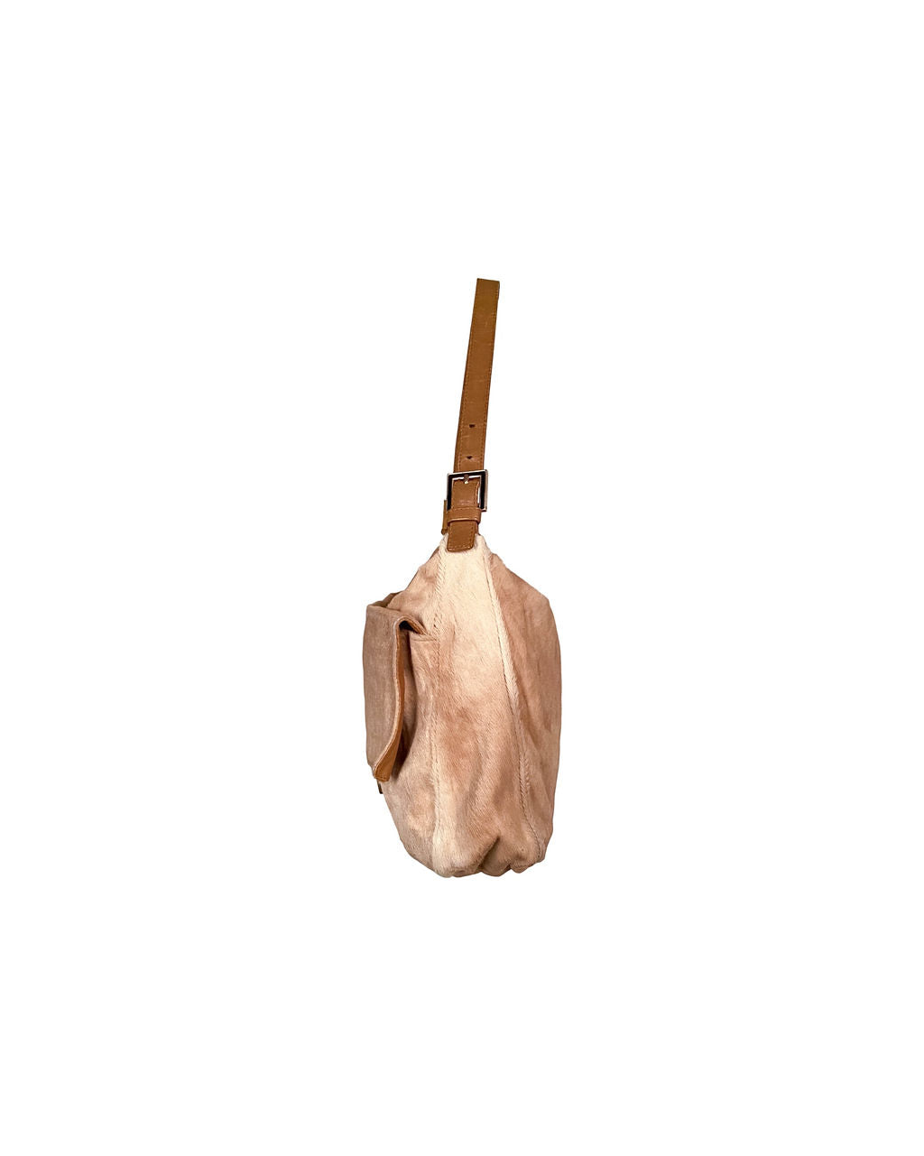 BEIGE PONYHAIR MAMA BAGUETTE