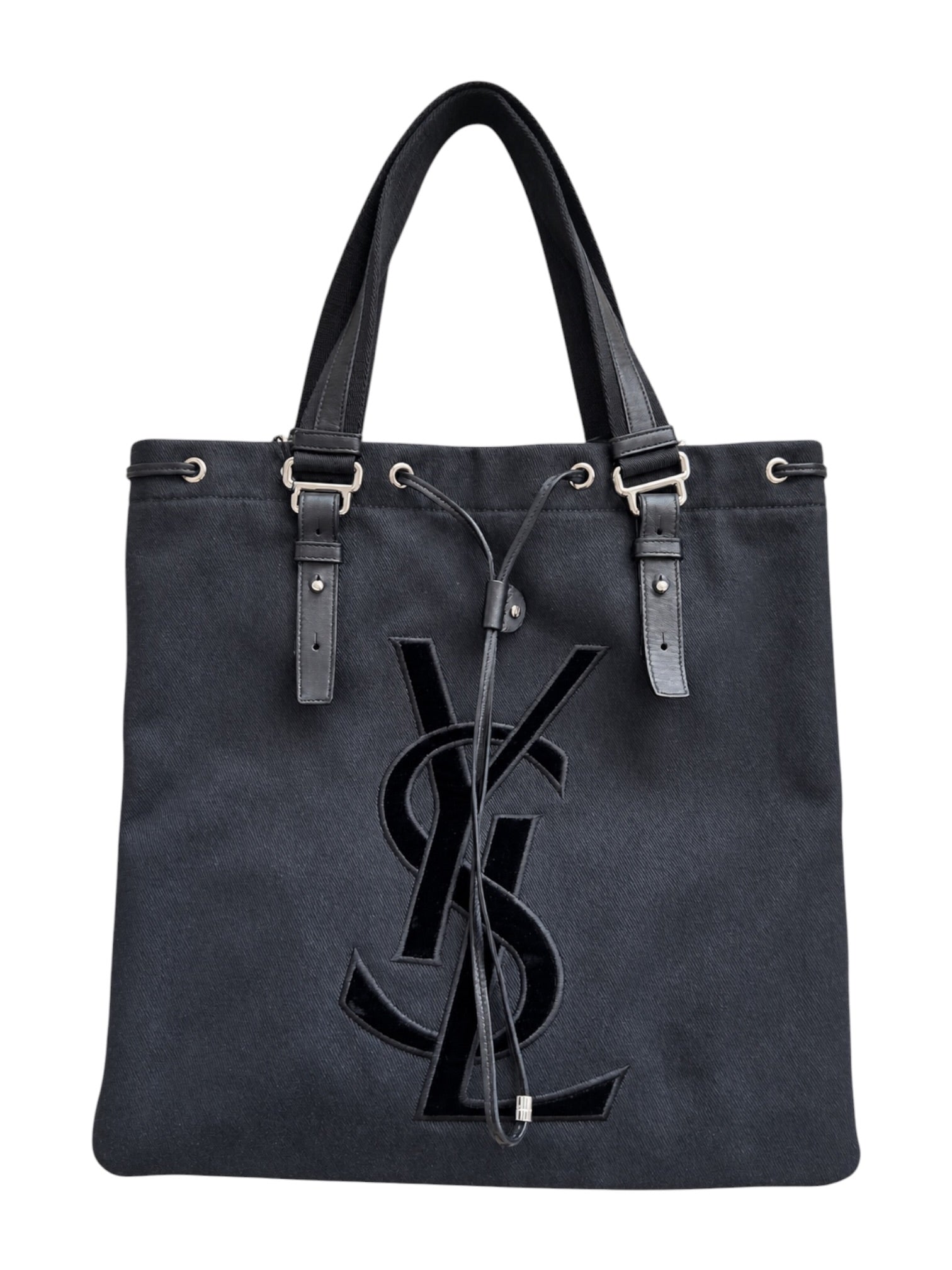RIVE GAUCHE BLACK LOGO TOTE @PARISD
