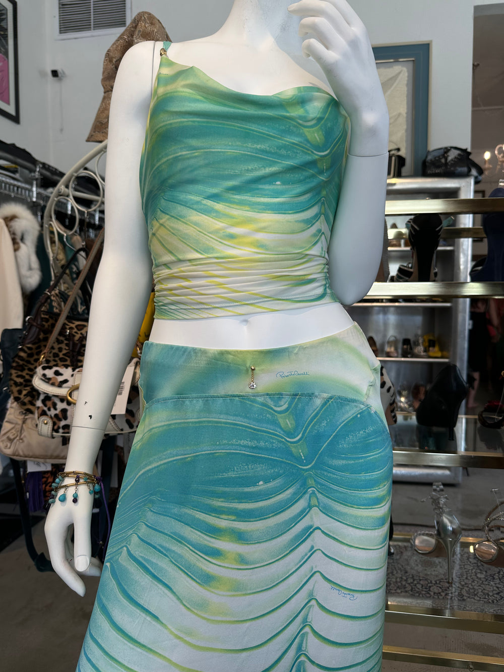 SS00 PSYCHEDELIC SILK SKIRT & TANK SET