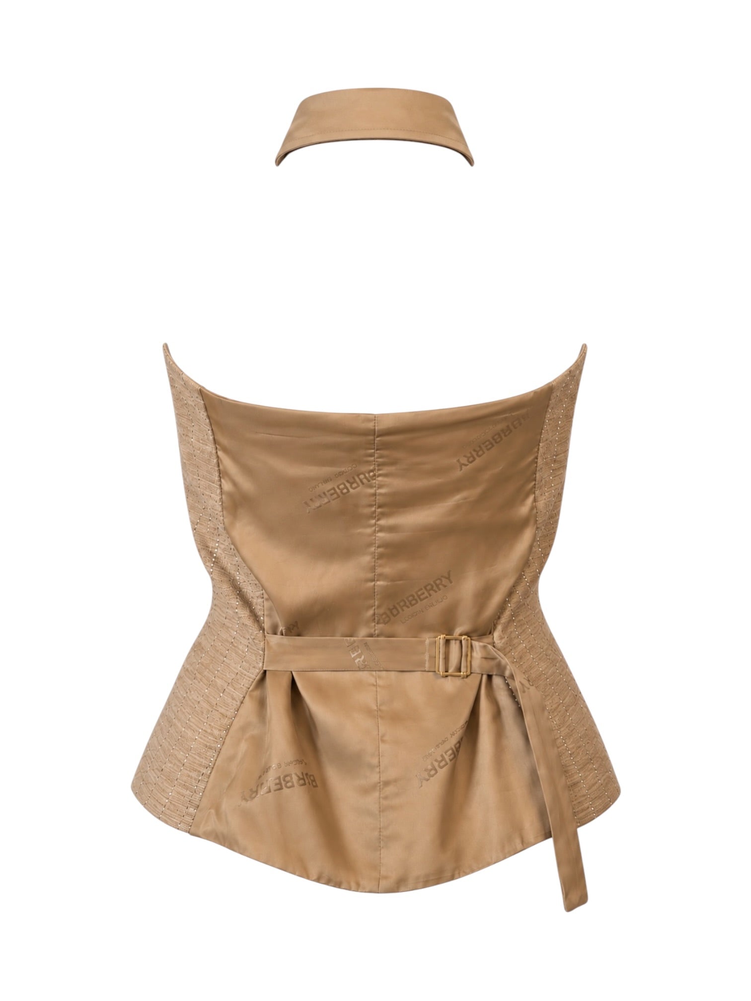 NUDE RHINESTONE WOOL/SILK COLLAR VEST(altered)@PARISD