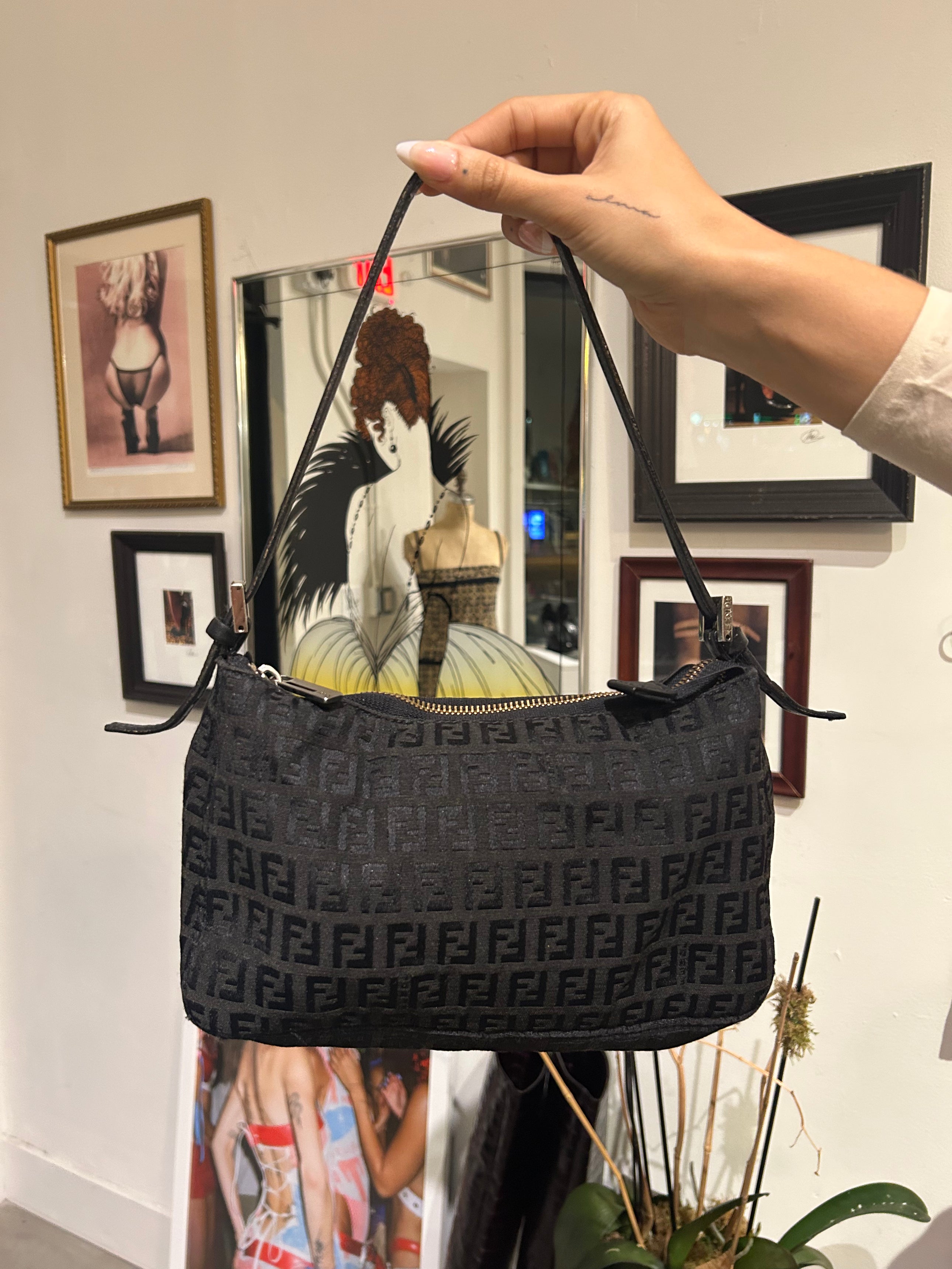 BLACK ZUCCHINO MONOGRAM SMALL PURSE