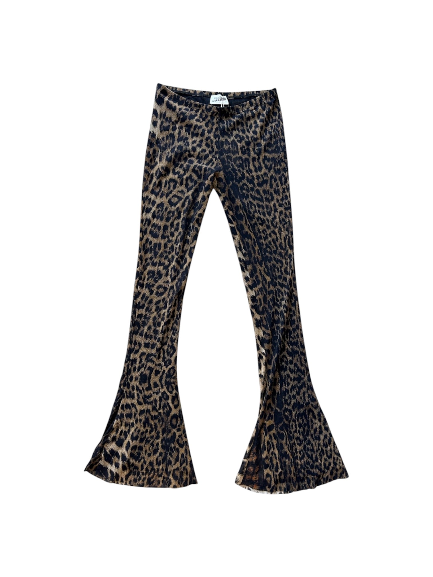 LEOPARD MESH FLARED PANTS @SSINGER